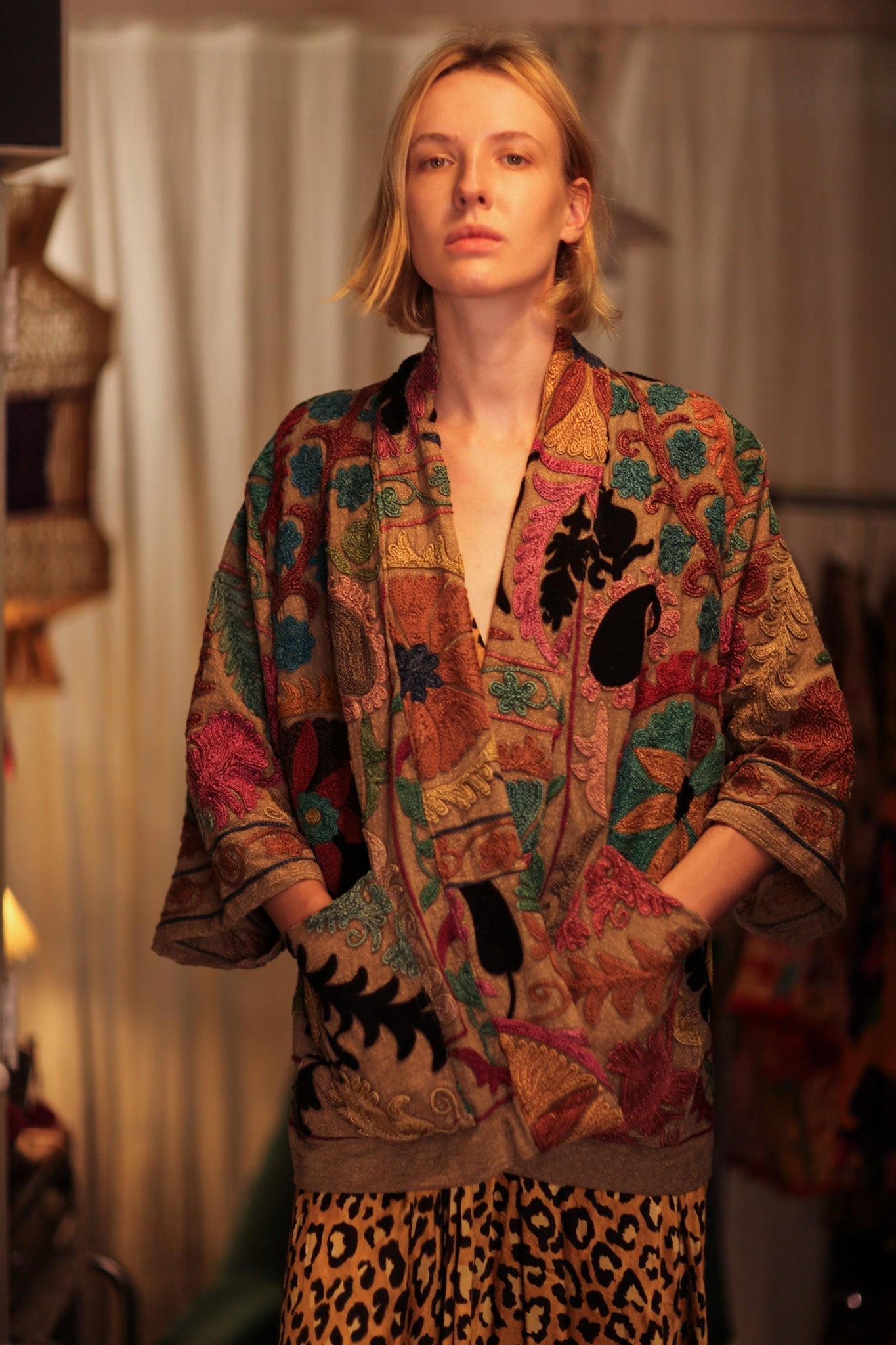KANTHA EMBROIDERED KIMONO MONTY - MOMO STUDIO BERLIN - Berlin Concept Store - sustainable & ethical fashion
