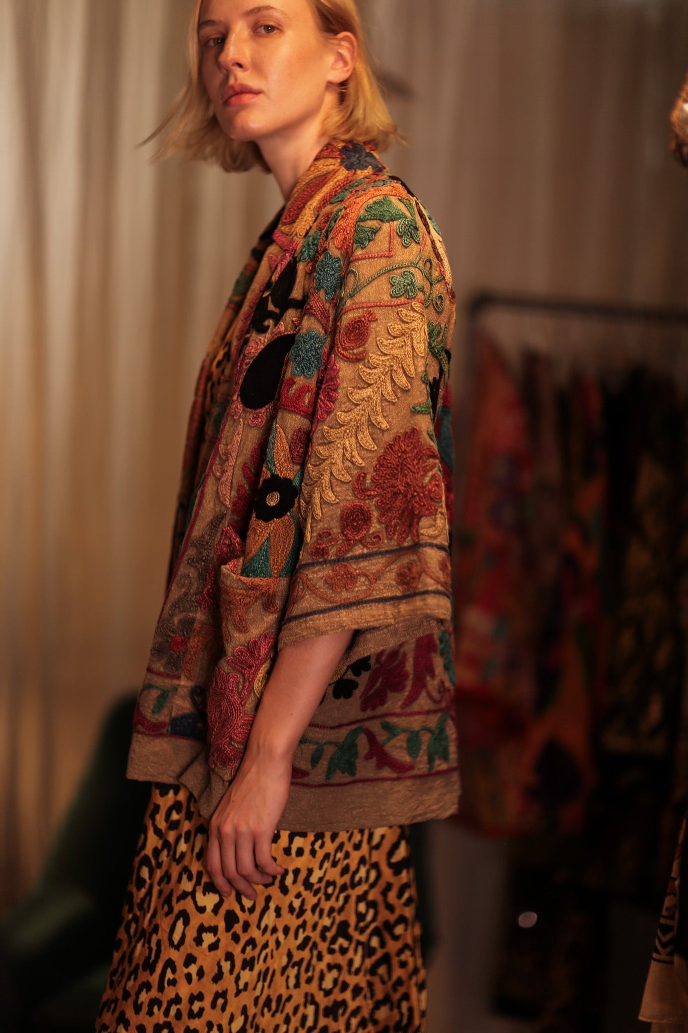 KANTHA EMBROIDERED KIMONO MONTY - MOMO STUDIO BERLIN - Berlin Concept Store - sustainable & ethical fashion