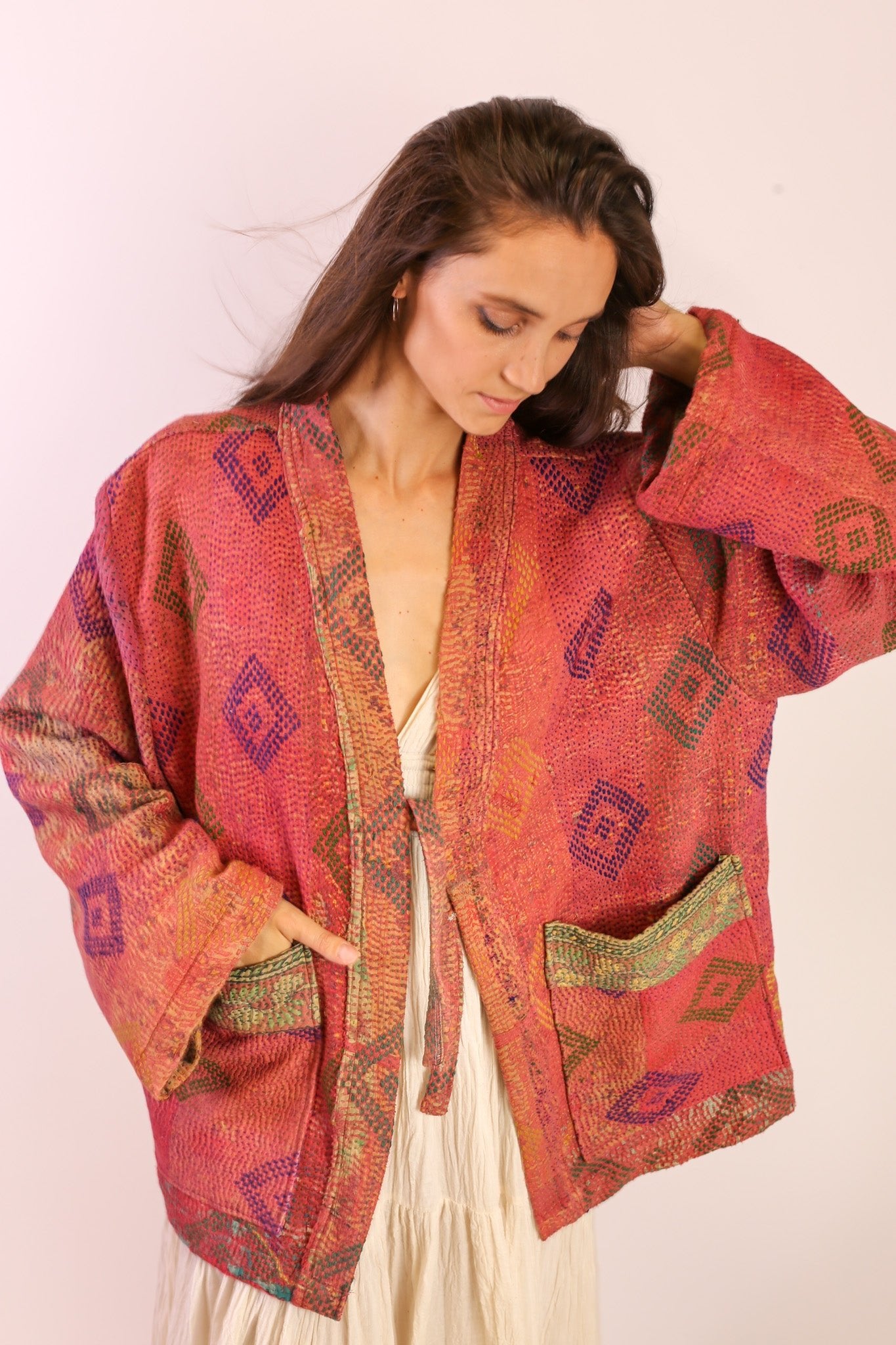 KANTHA FABRIC KIMONO JACKET VALESSA - MOMO STUDIO BERLIN - Berlin Concept Store - sustainable & ethical fashion