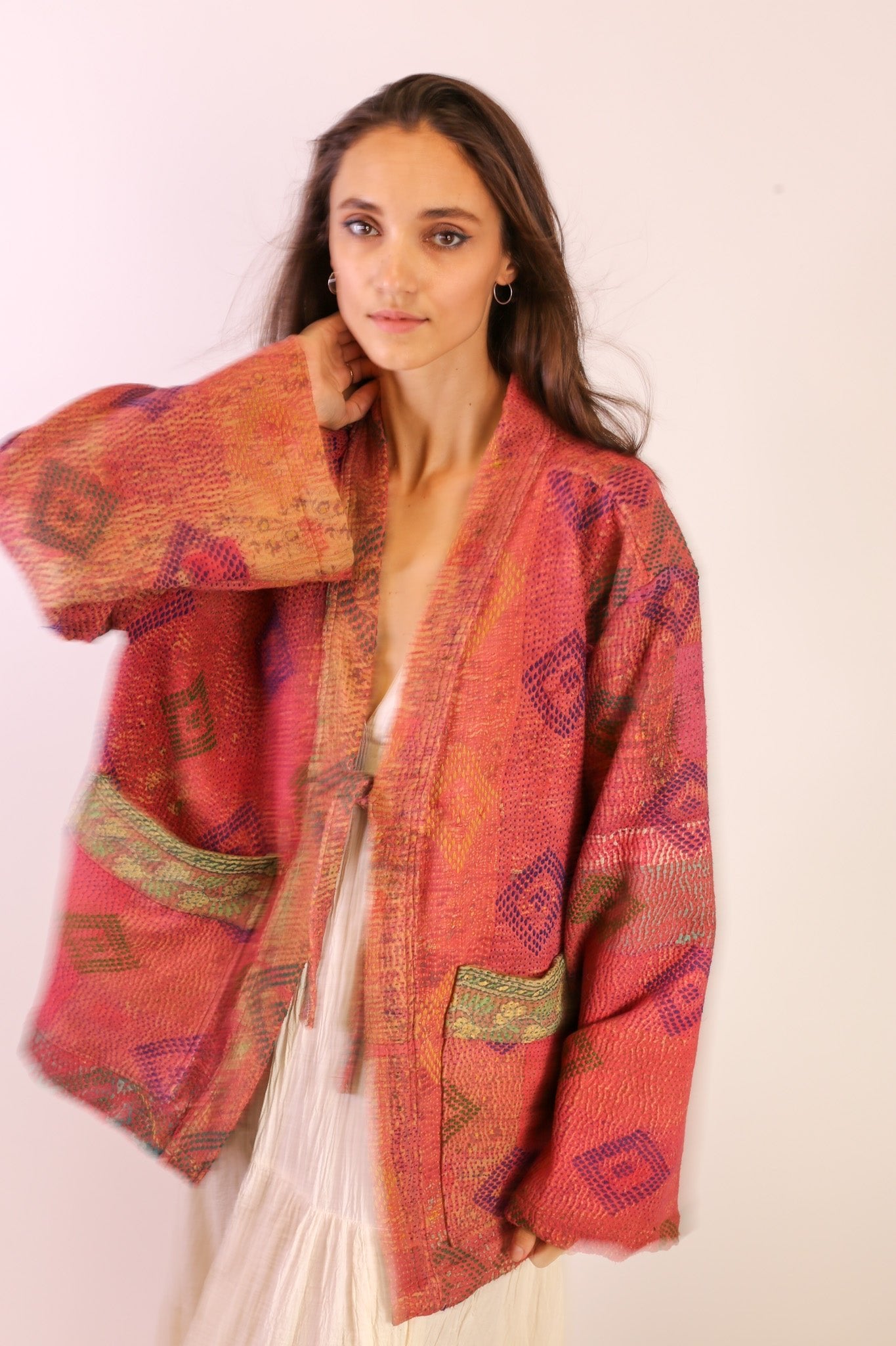 KANTHA FABRIC KIMONO JACKET VALESSA - MOMO STUDIO BERLIN - Berlin Concept Store - sustainable & ethical fashion