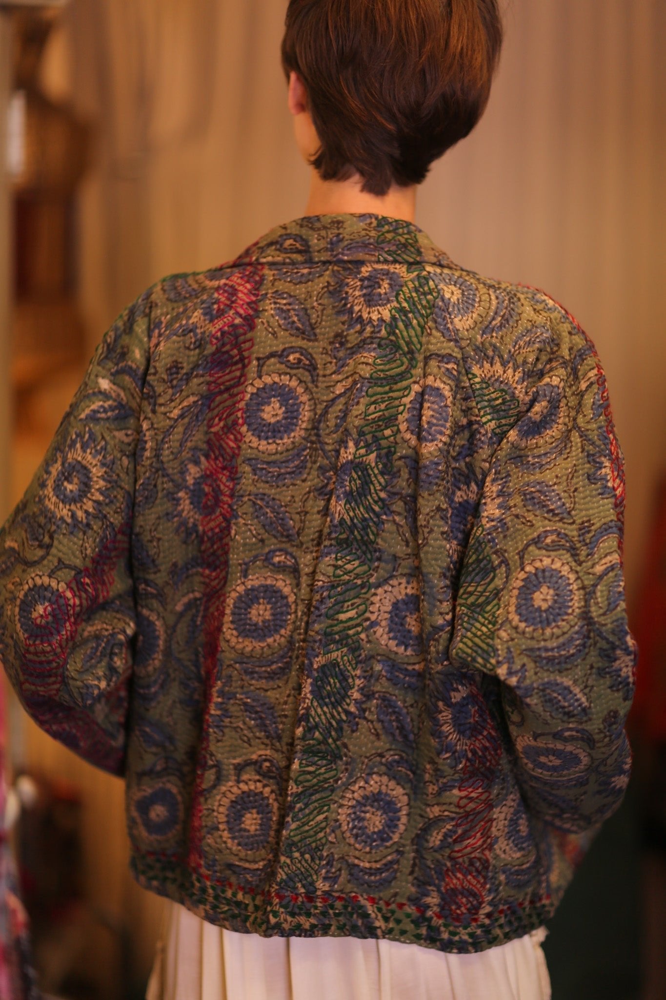 KANTHA FLORAL JACKET GREOGY - MOMO STUDIO BERLIN - Berlin Concept Store - sustainable & ethical fashion