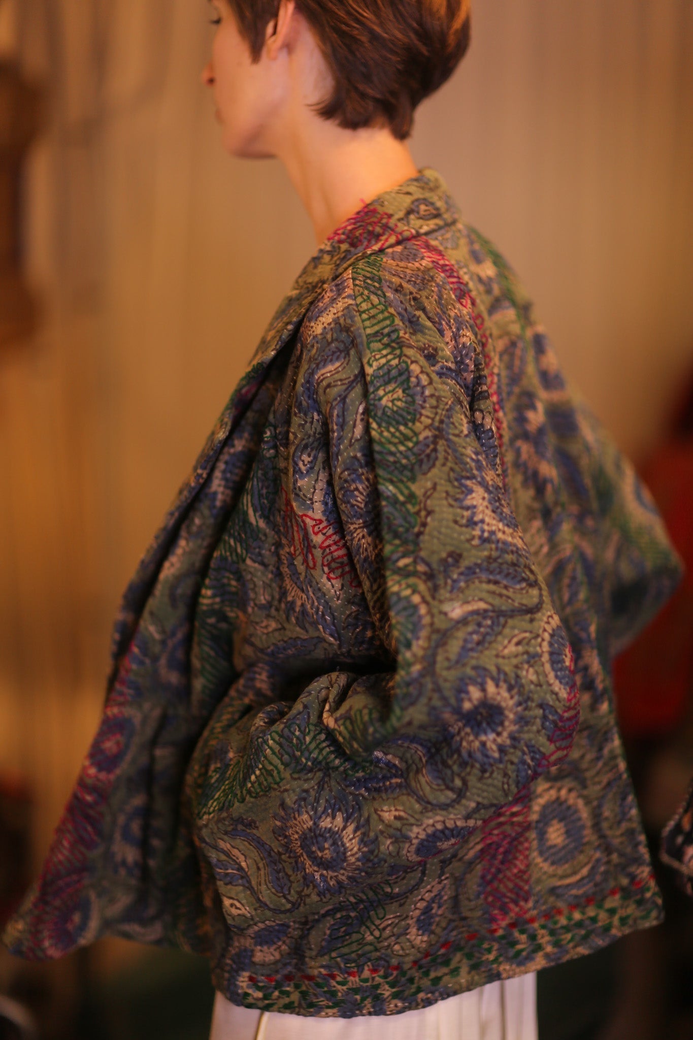 KANTHA FLORAL JACKET GREOGY - MOMO STUDIO BERLIN - Berlin Concept Store - sustainable & ethical fashion