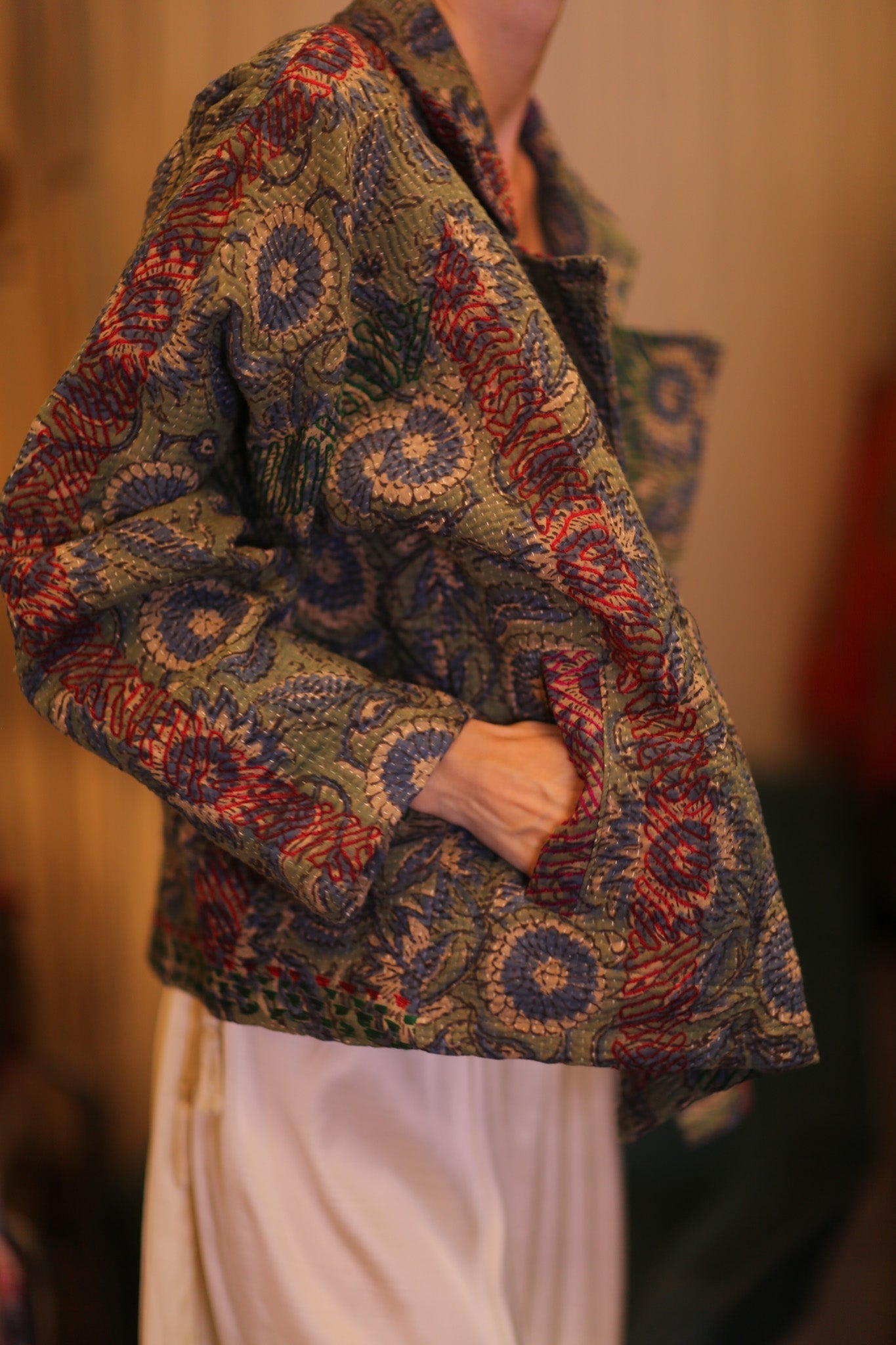 KANTHA FLORAL JACKET GREOGY - MOMO STUDIO BERLIN - Berlin Concept Store - sustainable & ethical fashion