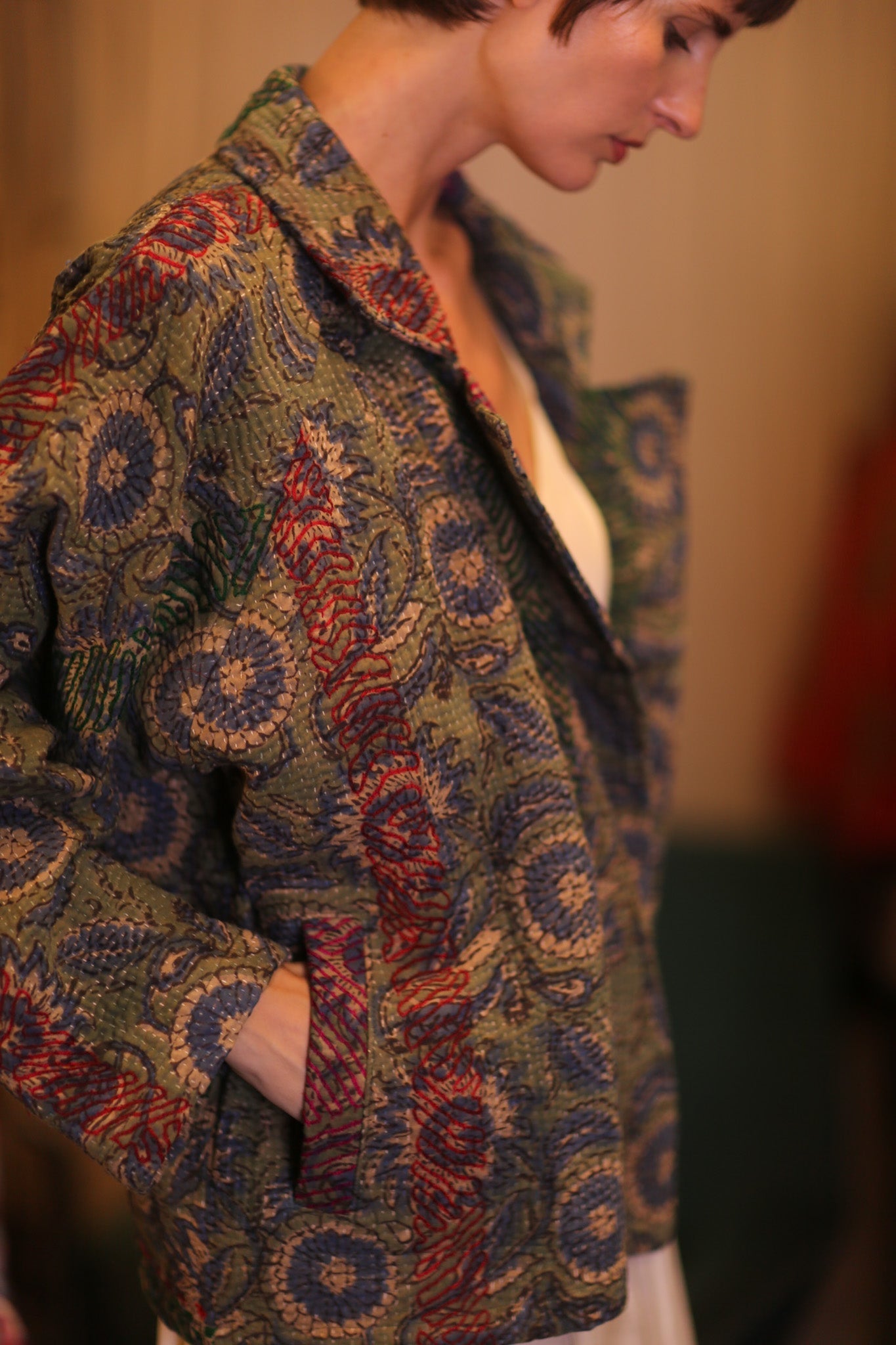 KANTHA FLORAL JACKET GREOGY - MOMO STUDIO BERLIN - Berlin Concept Store - sustainable & ethical fashion