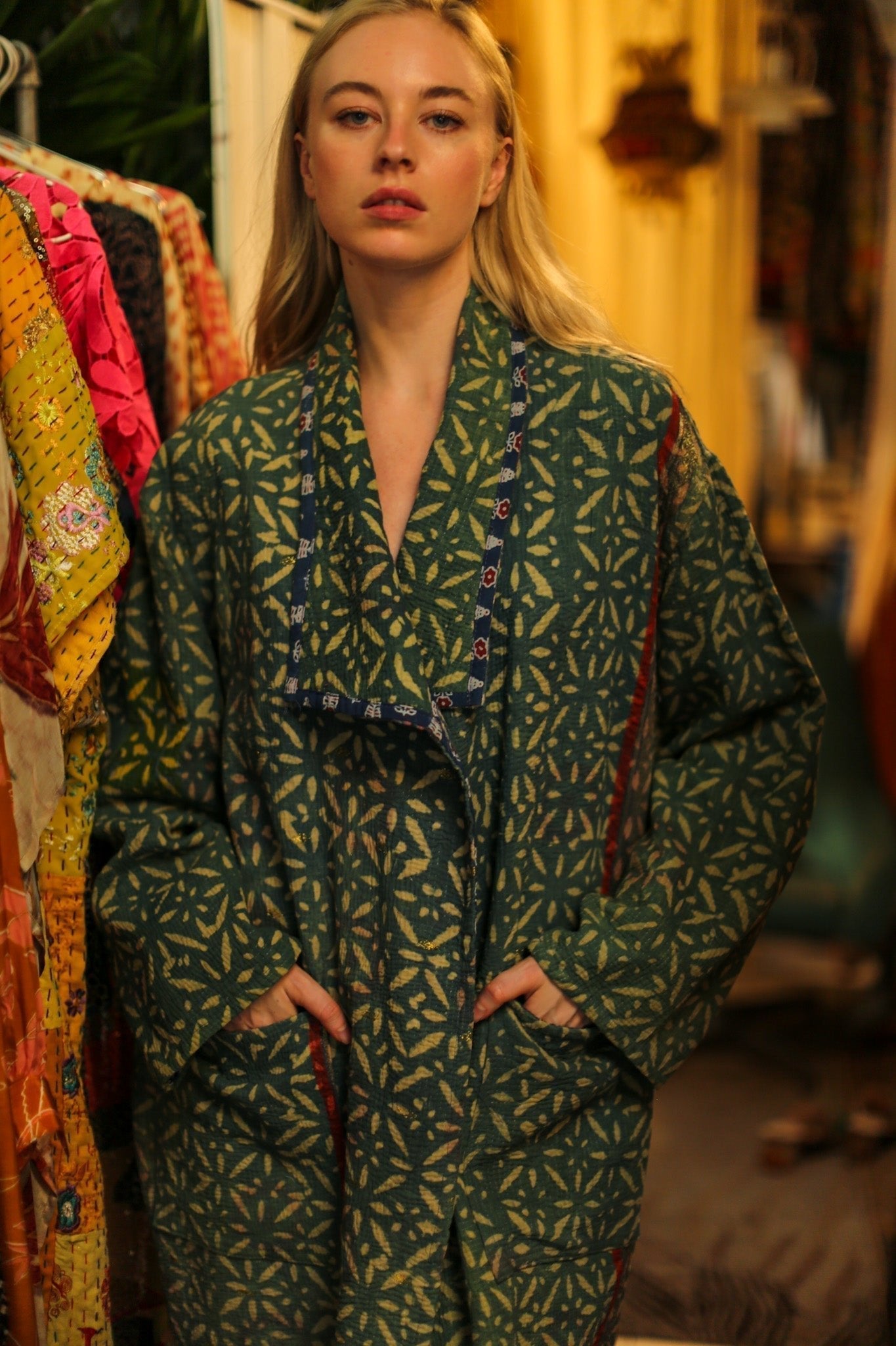 KANTHA INDIGO JACKET COAT CATALINA - MOMO STUDIO BERLIN - Berlin Concept Store - sustainable & ethical fashion