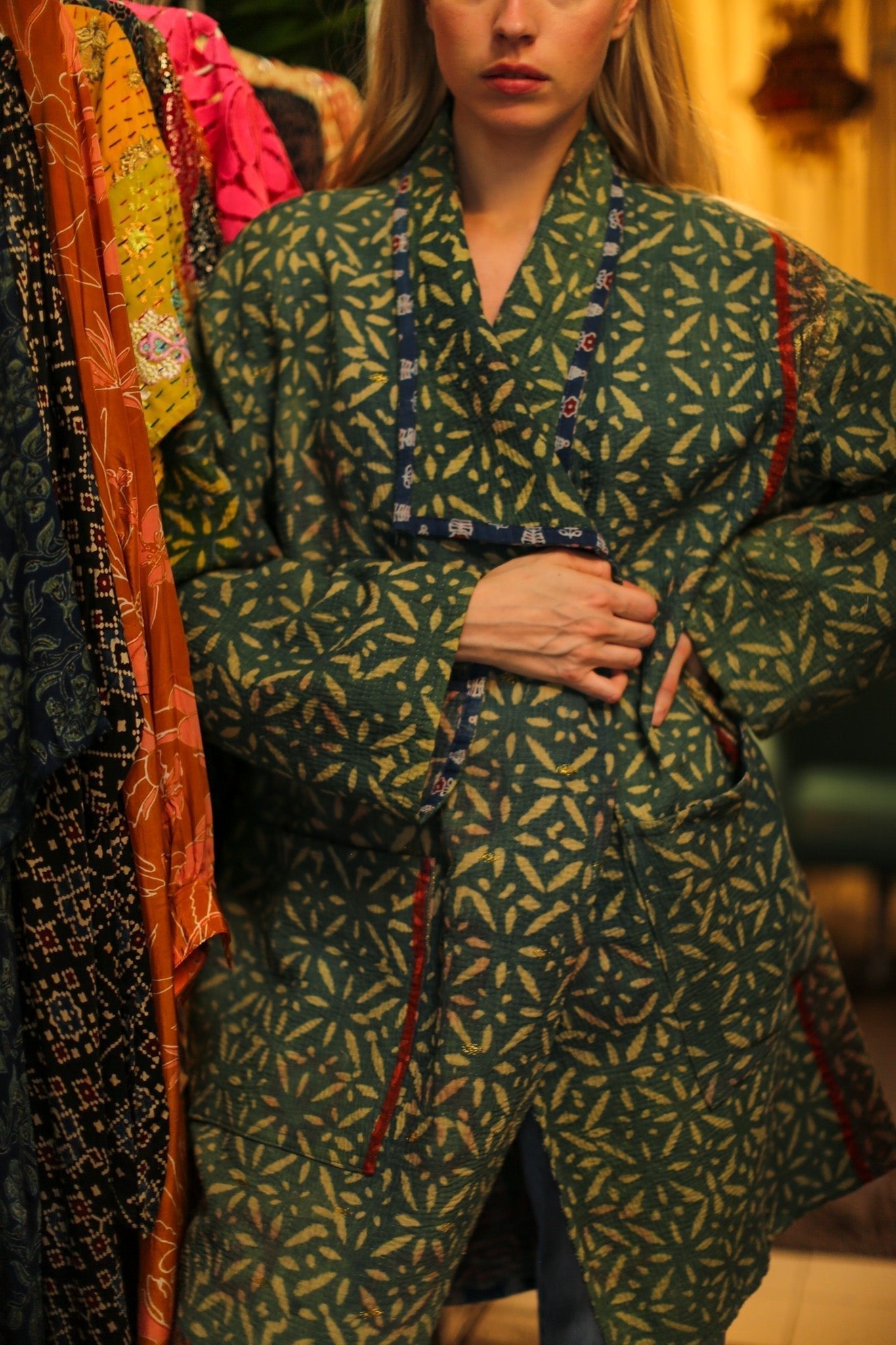 KANTHA INDIGO JACKET COAT CATALINA - MOMO STUDIO BERLIN - Berlin Concept Store - sustainable & ethical fashion