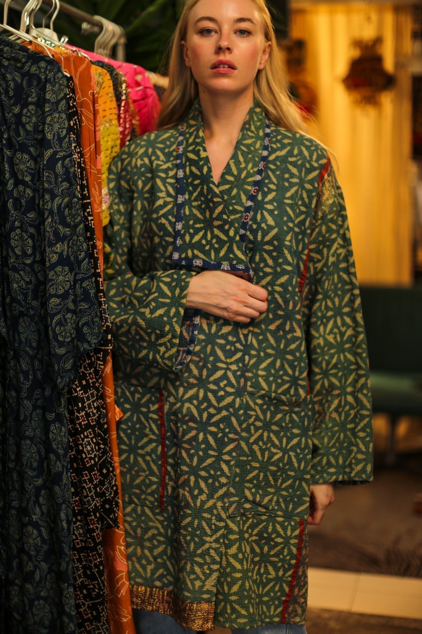 KANTHA INDIGO JACKET COAT CATALINA - MOMO STUDIO BERLIN - Berlin Concept Store - sustainable & ethical fashion