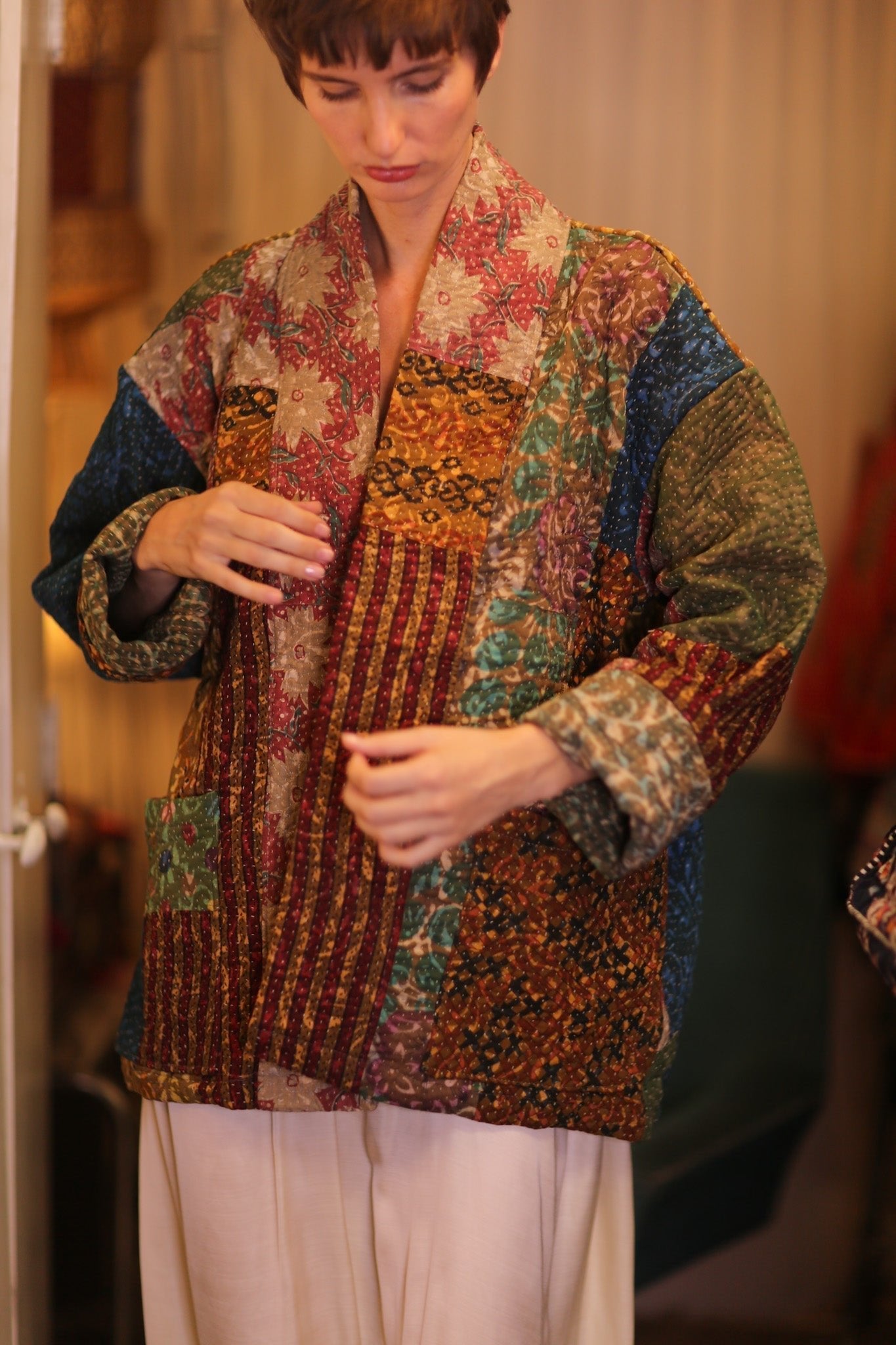 KANTHA JACKET COLORFUL ART - MOMO STUDIO BERLIN - Berlin Concept Store - sustainable & ethical fashion