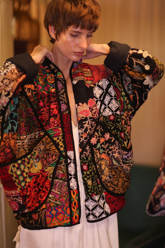 KANTHA JACKET EMBROIDERED PATCHWORK PATTERN EMPRESS - MOMO STUDIO BERLIN - Berlin Concept Store - sustainable & ethical fashion