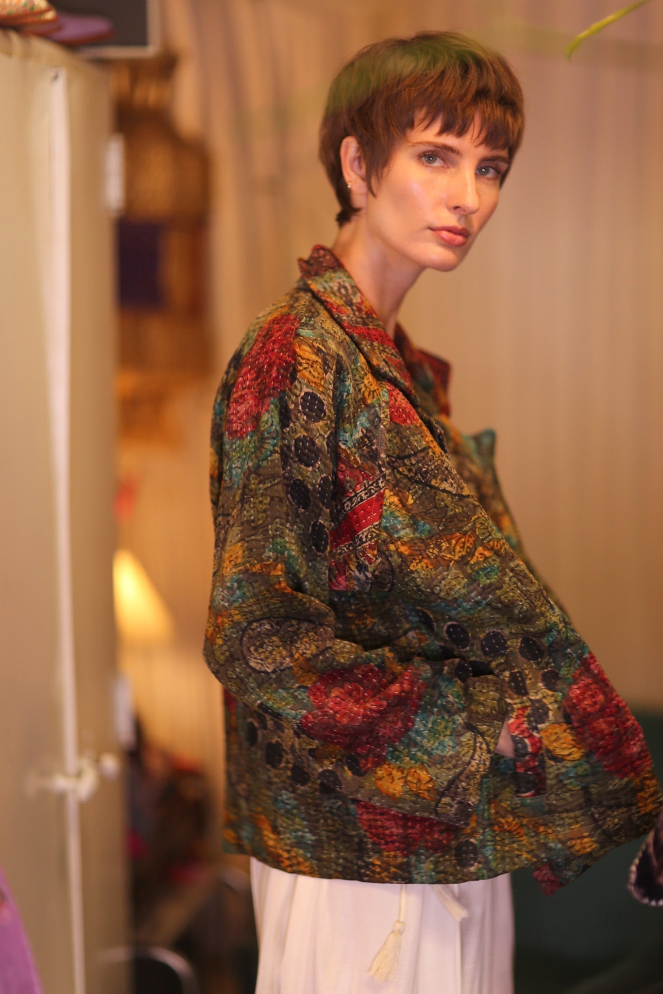 KANTHA JACKET FLORALS DAASI - MOMO STUDIO BERLIN - Berlin Concept Store - sustainable & ethical fashion