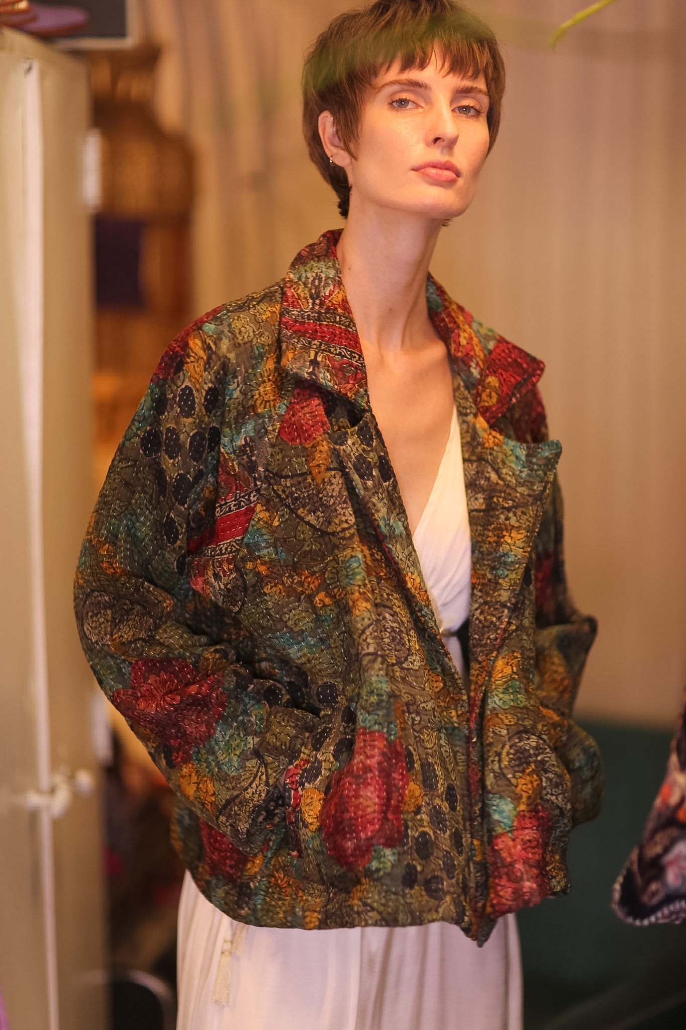 KANTHA JACKET FLORALS DAASI - MOMO STUDIO BERLIN - Berlin Concept Store - sustainable & ethical fashion