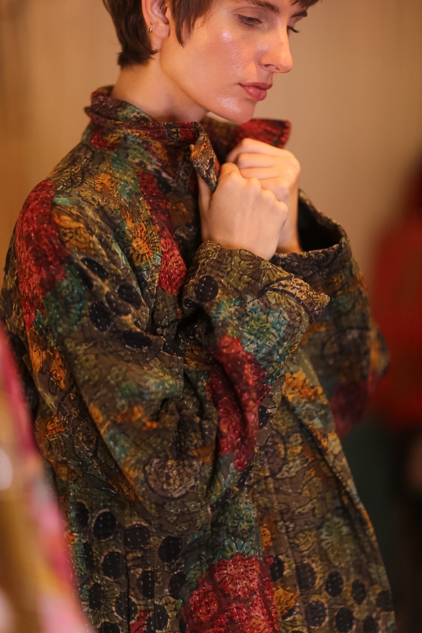 KANTHA JACKET FLORALS DAASI - MOMO STUDIO BERLIN - Berlin Concept Store - sustainable & ethical fashion