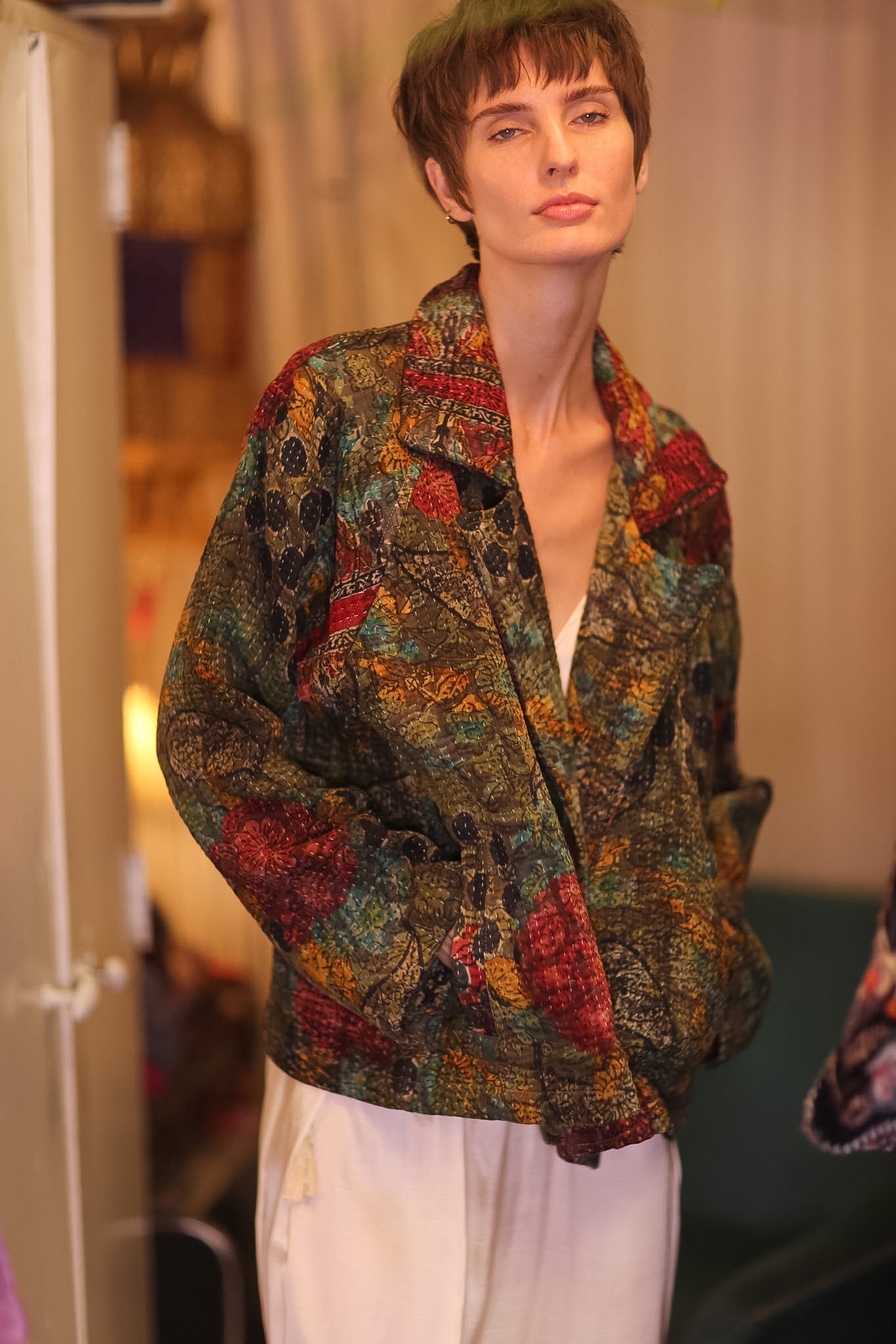KANTHA JACKET FLORALS DAASI - MOMO STUDIO BERLIN - Berlin Concept Store - sustainable & ethical fashion
