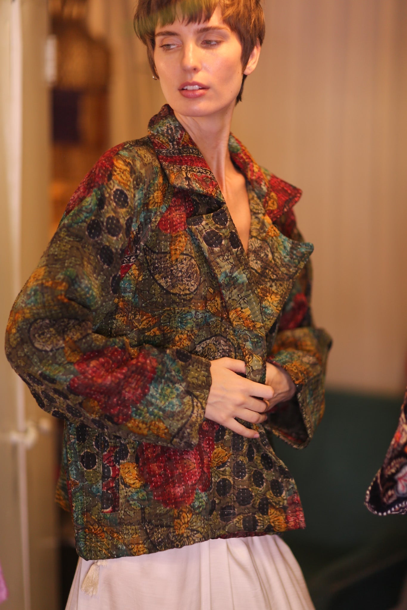 KANTHA JACKET FLORALS DAASI - MOMO STUDIO BERLIN - Berlin Concept Store - sustainable & ethical fashion