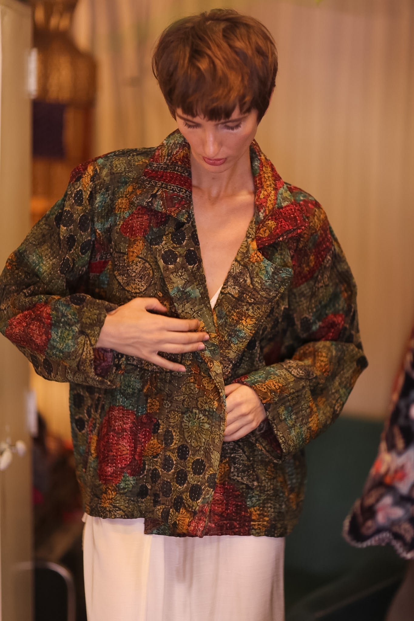 KANTHA JACKET FLORALS DAASI - MOMO STUDIO BERLIN - Berlin Concept Store - sustainable & ethical fashion