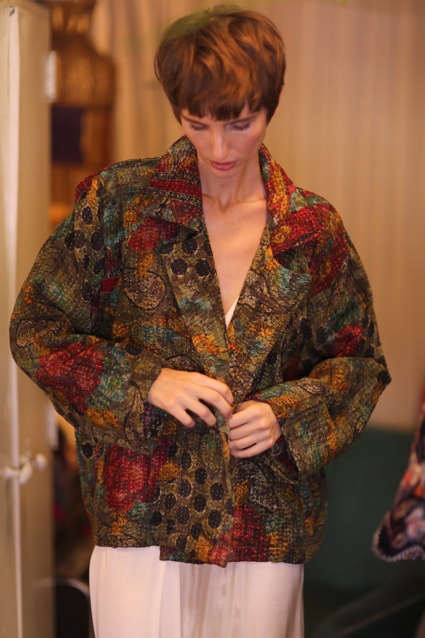 KANTHA JACKET FLORALS DAASI - MOMO STUDIO BERLIN - Berlin Concept Store - sustainable & ethical fashion