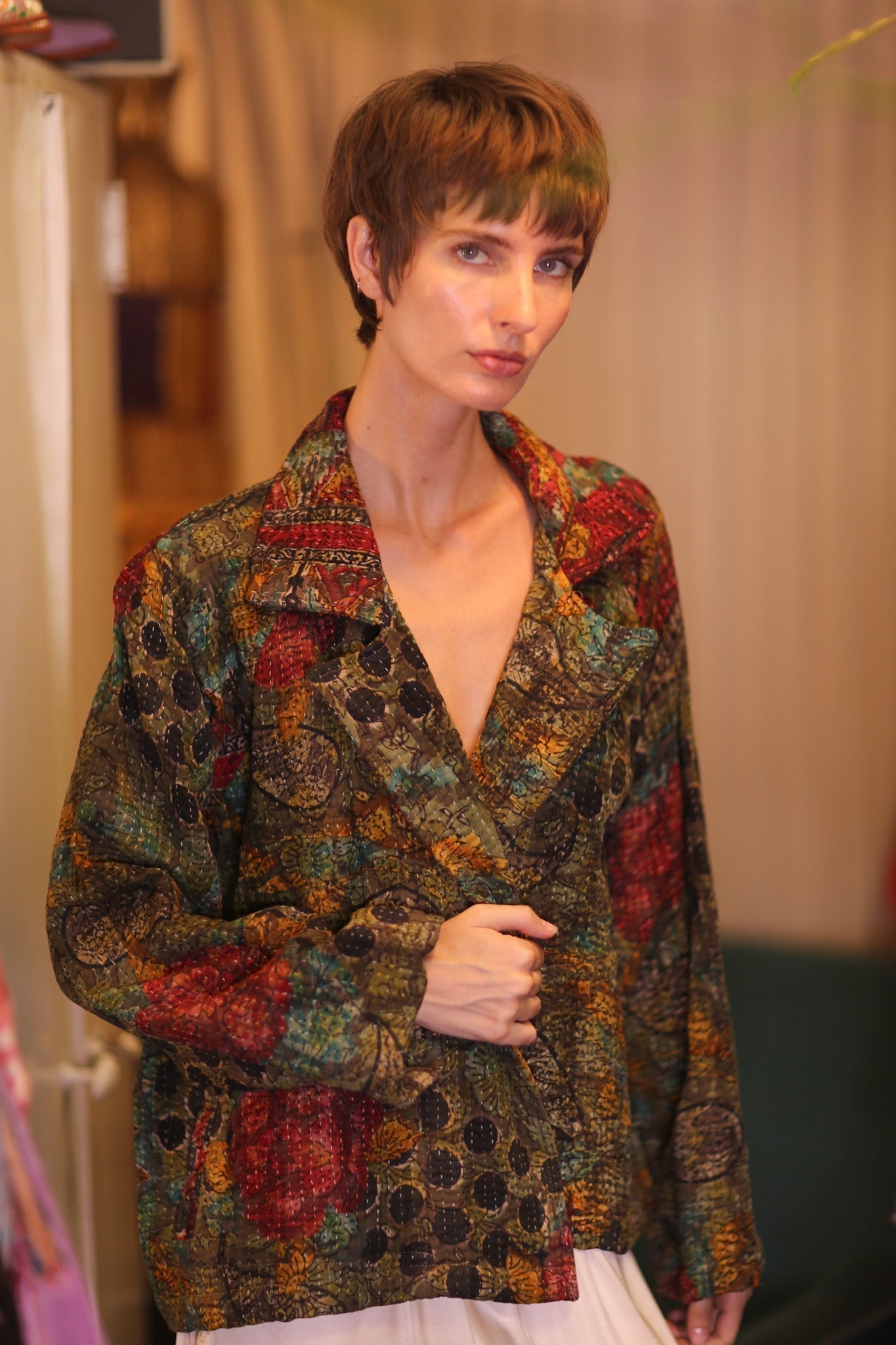 KANTHA JACKET FLORALS DAASI - MOMO STUDIO BERLIN - Berlin Concept Store - sustainable & ethical fashion