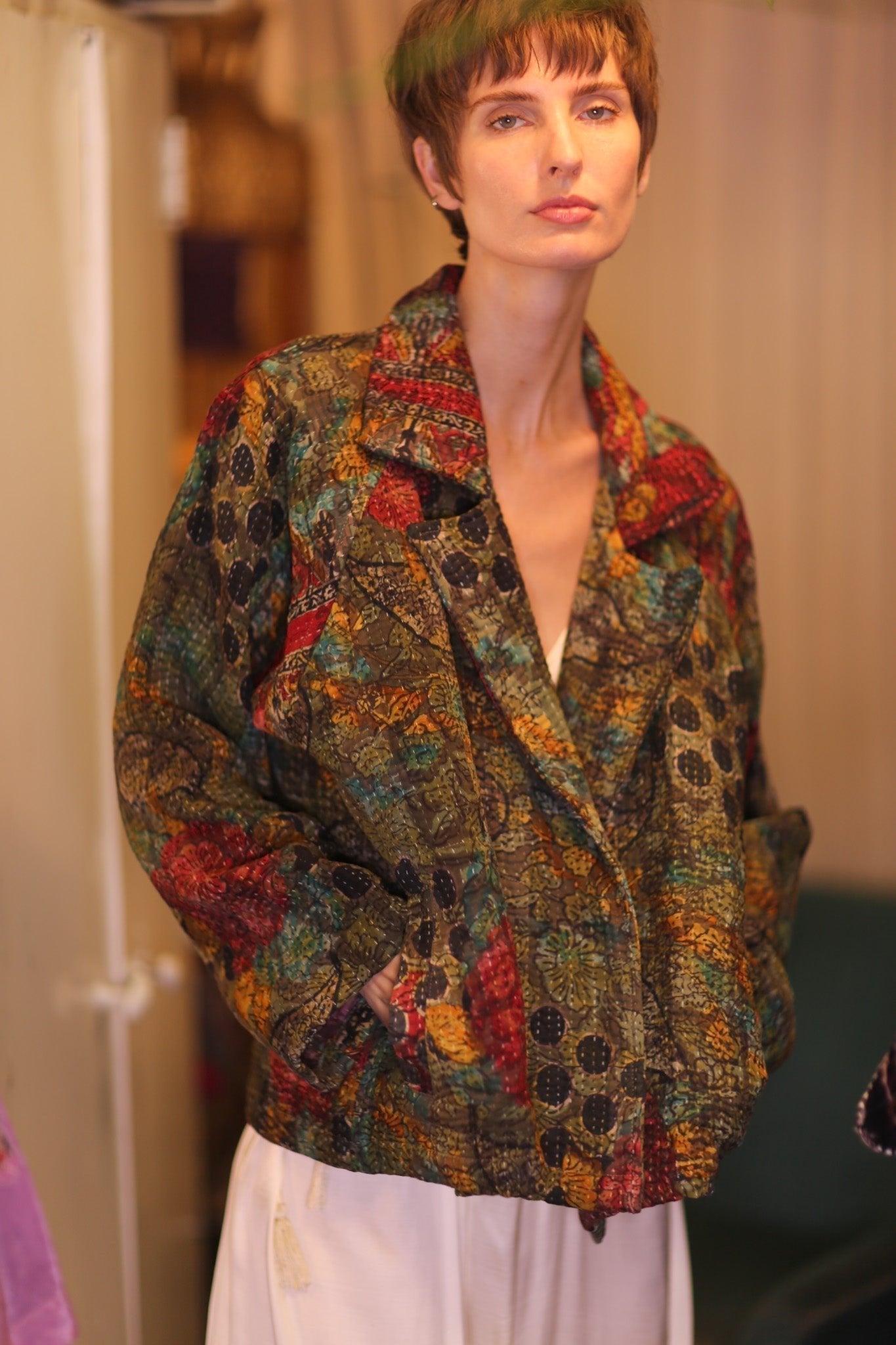 KANTHA JACKET FLORALS DAASI - MOMO STUDIO BERLIN - Berlin Concept Store - sustainable & ethical fashion