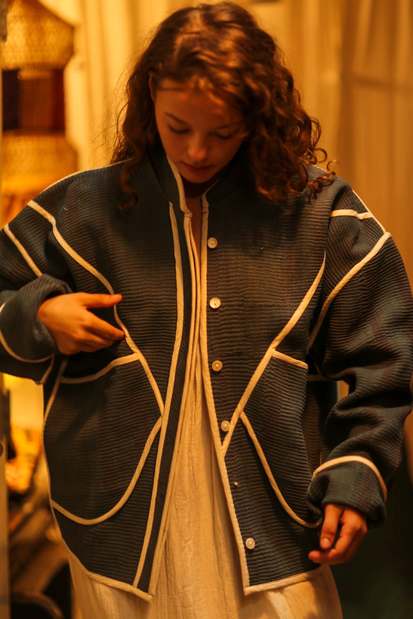 KANTHA JACKET LAYLA NIGHT - MOMO STUDIO BERLIN - Berlin Concept Store - sustainable & ethical fashion