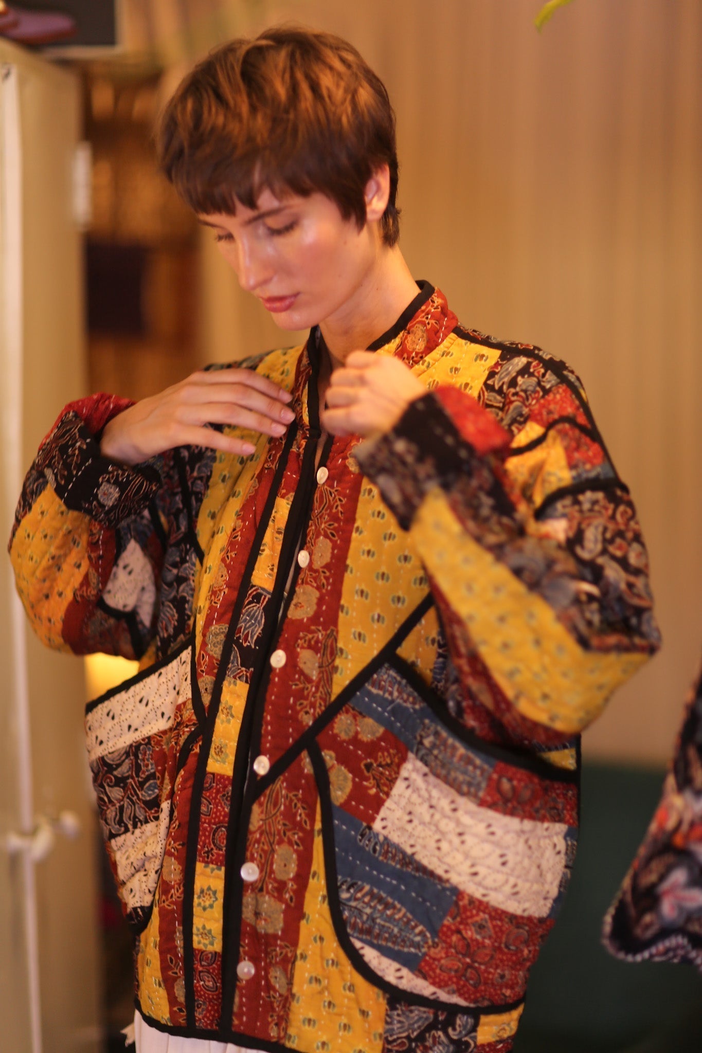 KANTHA JACKET PATCHWORK PATTERN AUTUMN - MOMO STUDIO BERLIN - Berlin Concept Store - sustainable & ethical fashion