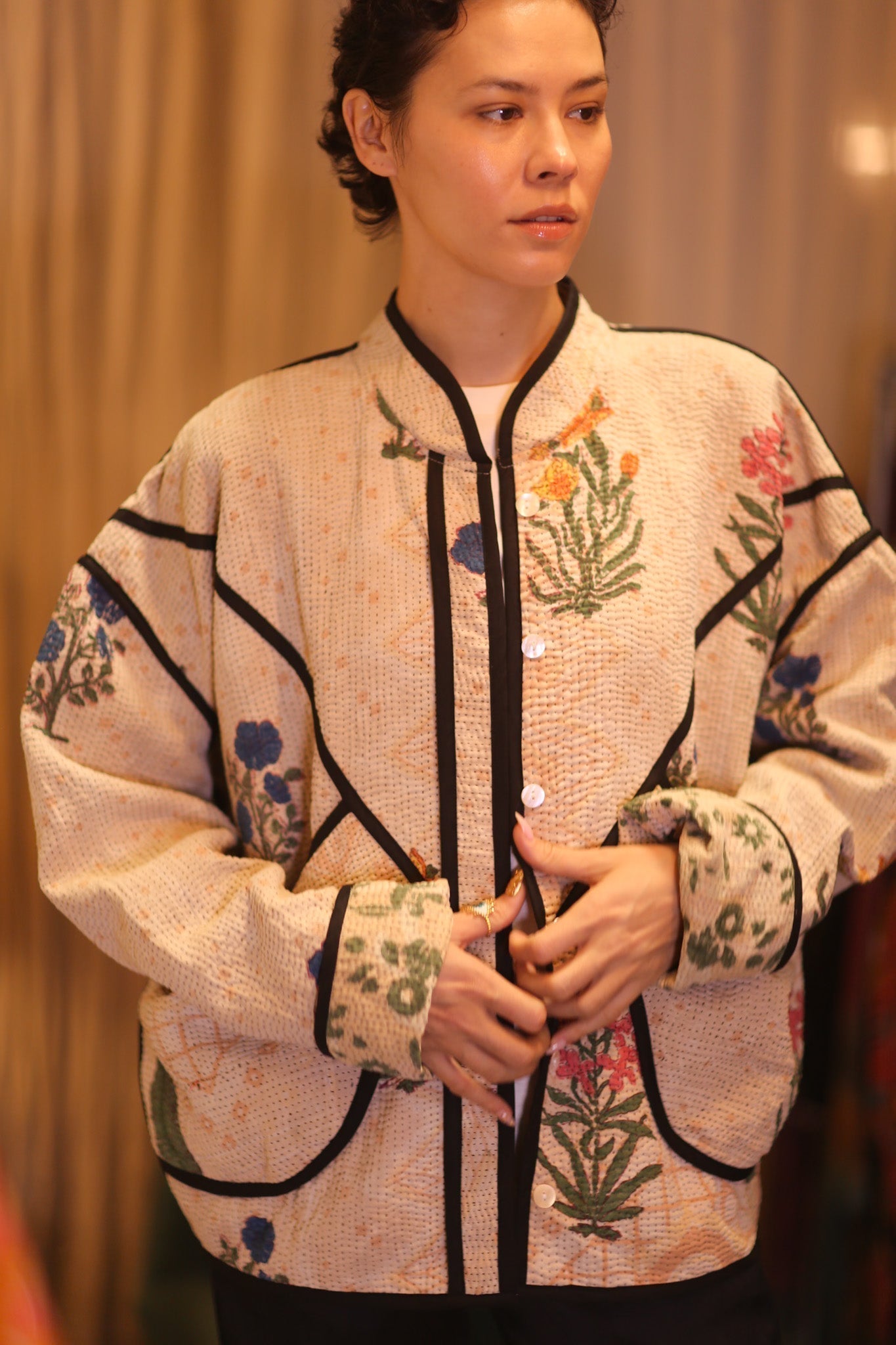 KANTHA JACKET SUEPANN - sustainably made MOMO NEW YORK sustainable clothing, coatandjacket slow fashion