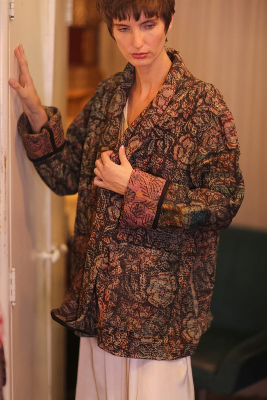 KANTHA JACKET VINTAGE FLOWER FRINE - MOMO STUDIO BERLIN - Berlin Concept Store - sustainable & ethical fashion