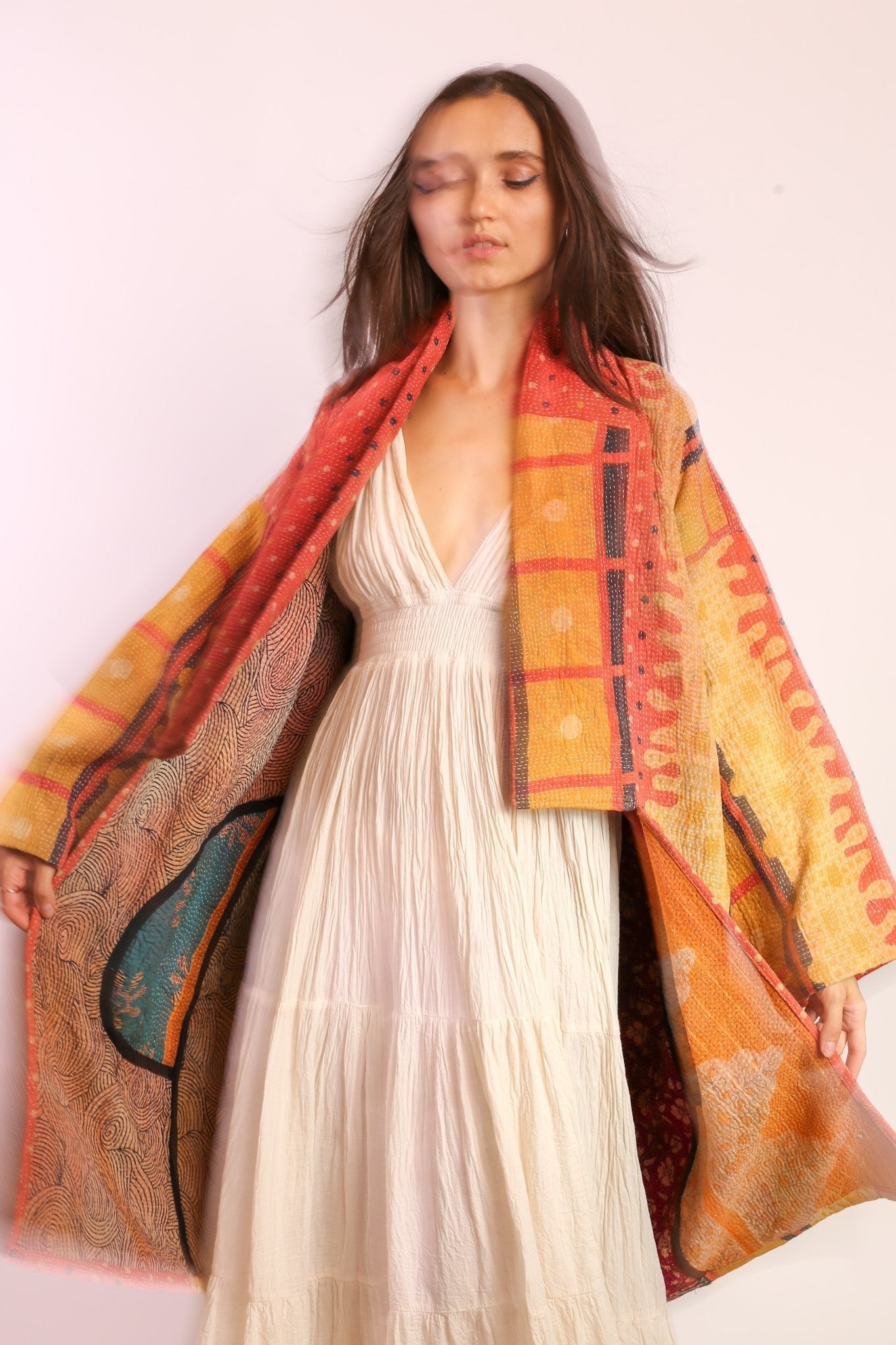 KANTHA KIMONO COAT JACKET BELI - MOMO STUDIO BERLIN - Berlin Concept Store - sustainable & ethical fashion