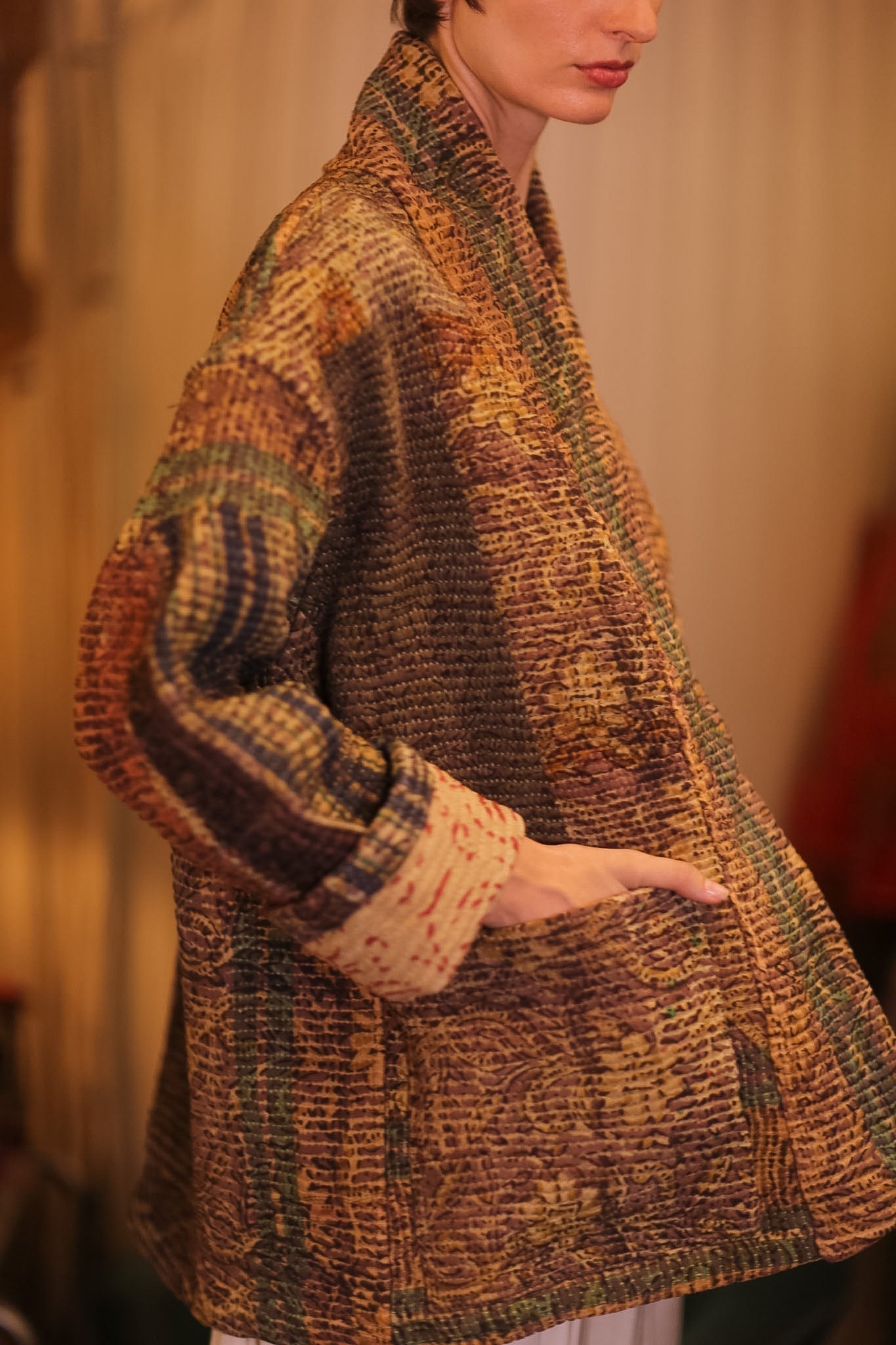 KANTHA KIMONO JACKET FRIDU VINTAGE STYLE - MOMO STUDIO BERLIN - Berlin Concept Store - sustainable & ethical fashion