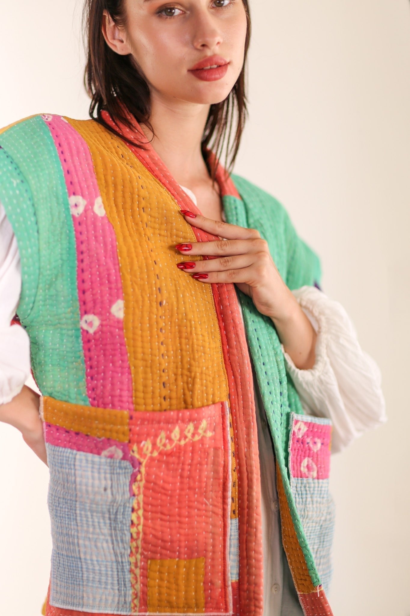 KANTHA QUILT VEST HENISSA - MOMO STUDIO BERLIN - Berlin Concept Store - sustainable & ethical fashion