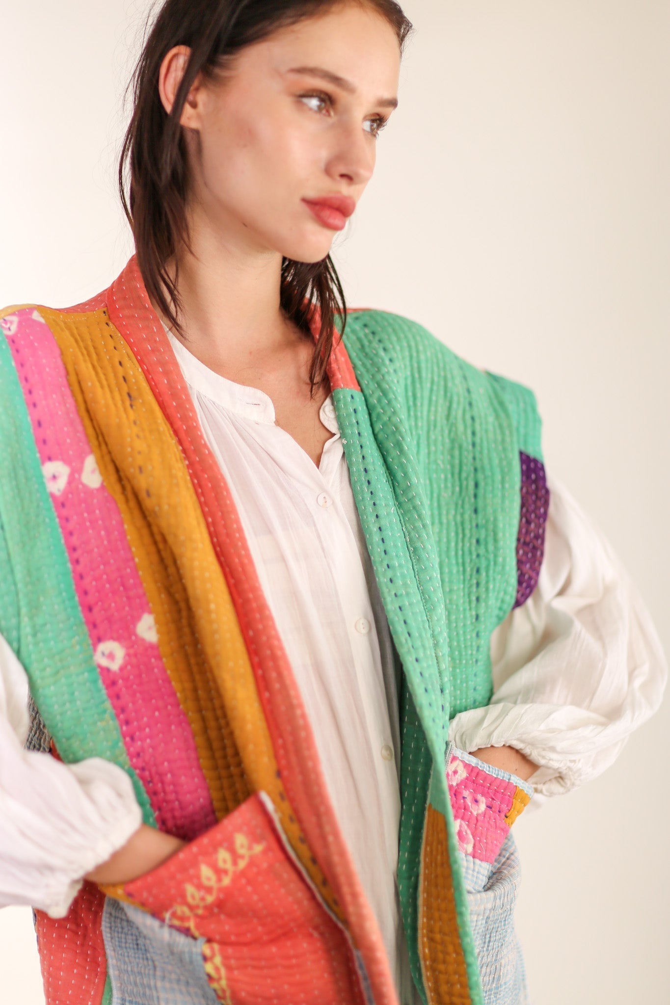 KANTHA QUILT VEST HENISSA - MOMO STUDIO BERLIN - Berlin Concept Store - sustainable & ethical fashion