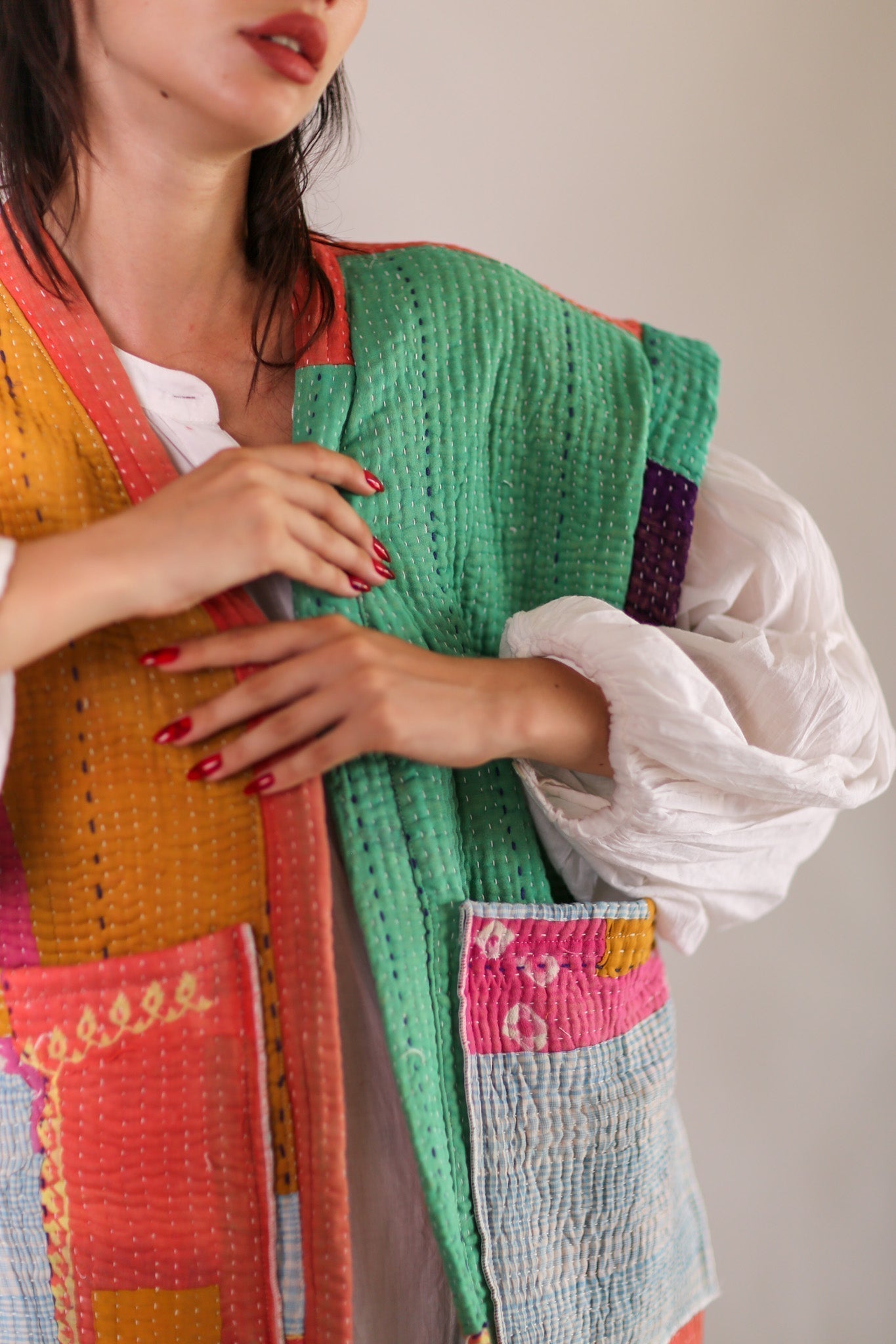 KANTHA QUILT VEST HENISSA - MOMO STUDIO BERLIN - Berlin Concept Store - sustainable & ethical fashion