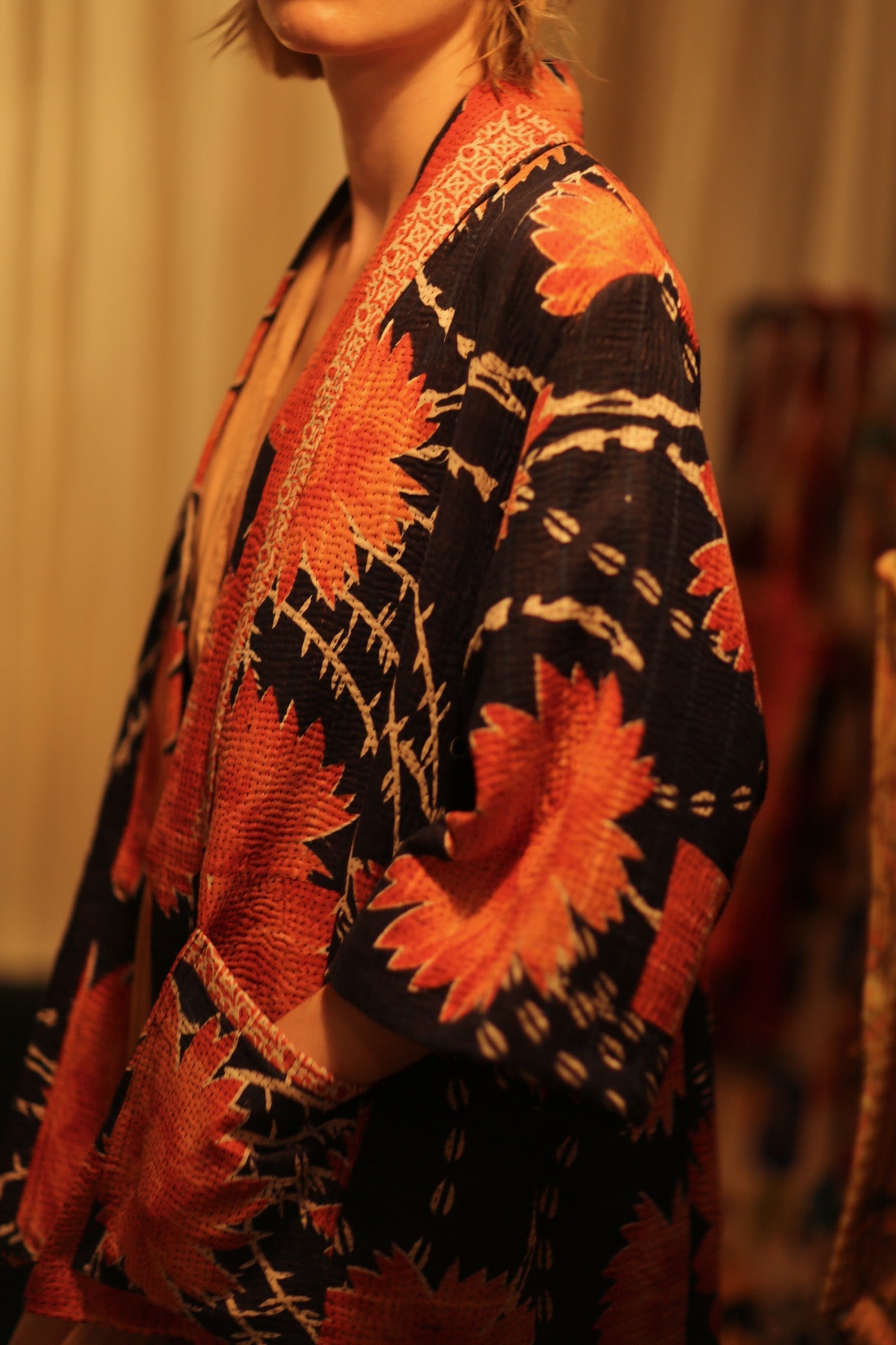 KANTHA SHORT KIMONO RUBYIN - MOMO STUDIO BERLIN - Berlin Concept Store - sustainable & ethical fashion