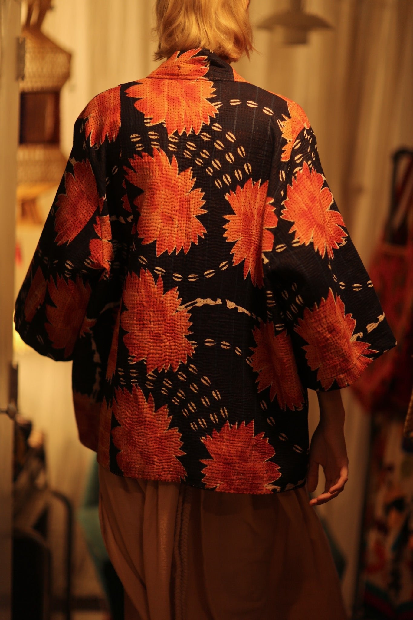 KANTHA SHORT KIMONO RUBYIN - MOMO STUDIO BERLIN - Berlin Concept Store - sustainable & ethical fashion