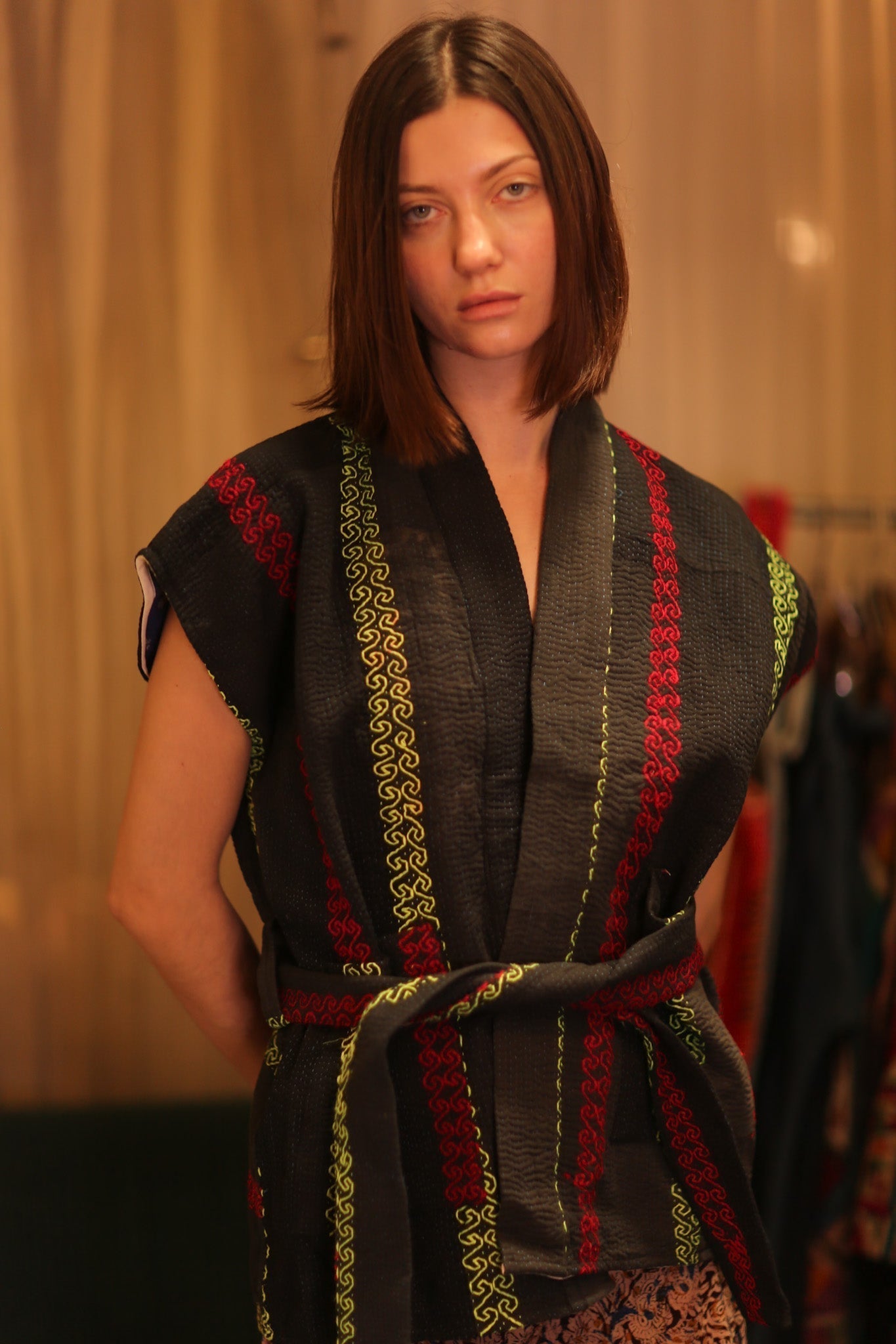 KANTHA VEST WITH BELT MALA - MOMO STUDIO BERLIN - Berlin Concept Store - sustainable & ethical fashion