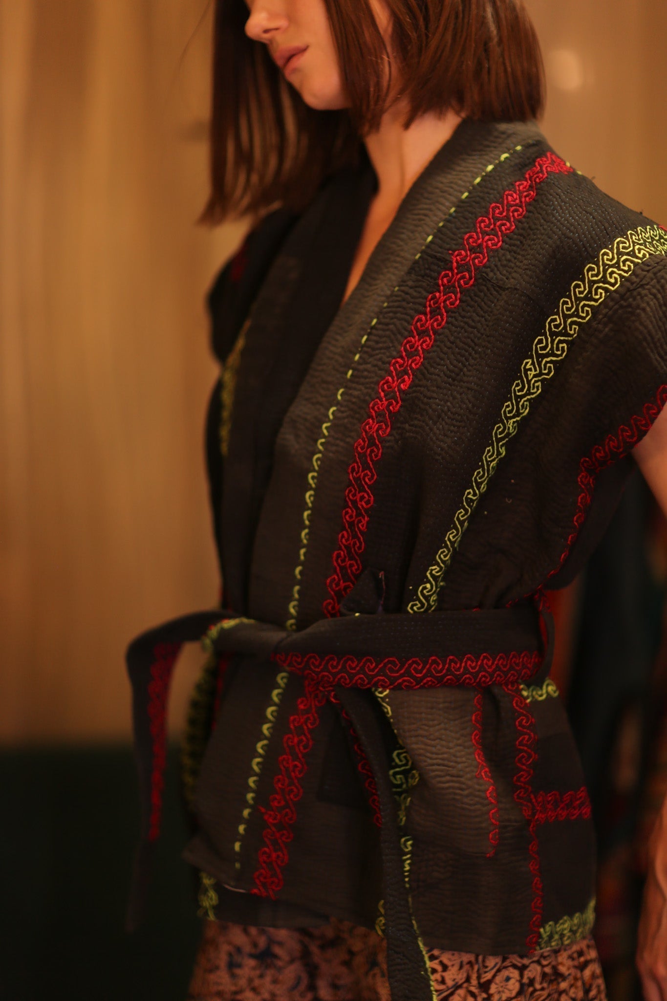 KANTHA VEST WITH BELT MALA - MOMO STUDIO BERLIN - Berlin Concept Store - sustainable & ethical fashion