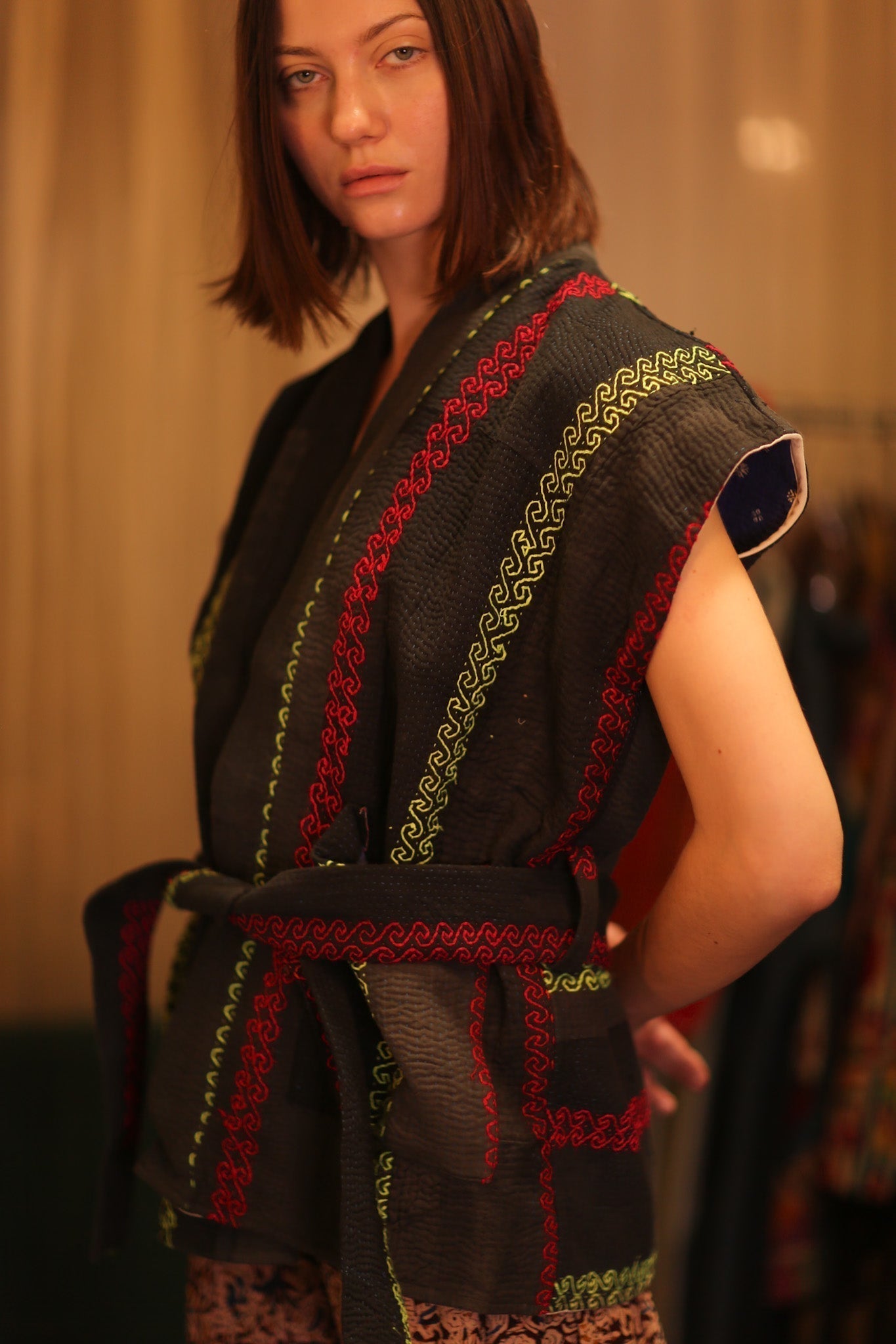 KANTHA VEST WITH BELT MALA - MOMO STUDIO BERLIN - Berlin Concept Store - sustainable & ethical fashion