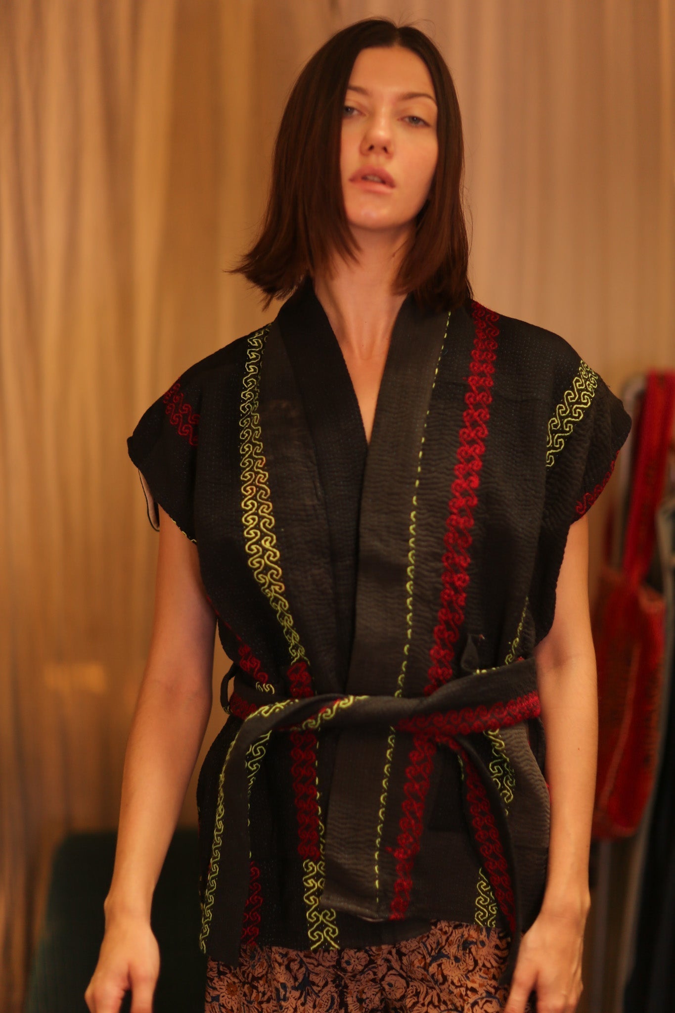 KANTHA VEST WITH BELT MALA - MOMO STUDIO BERLIN - Berlin Concept Store - sustainable & ethical fashion