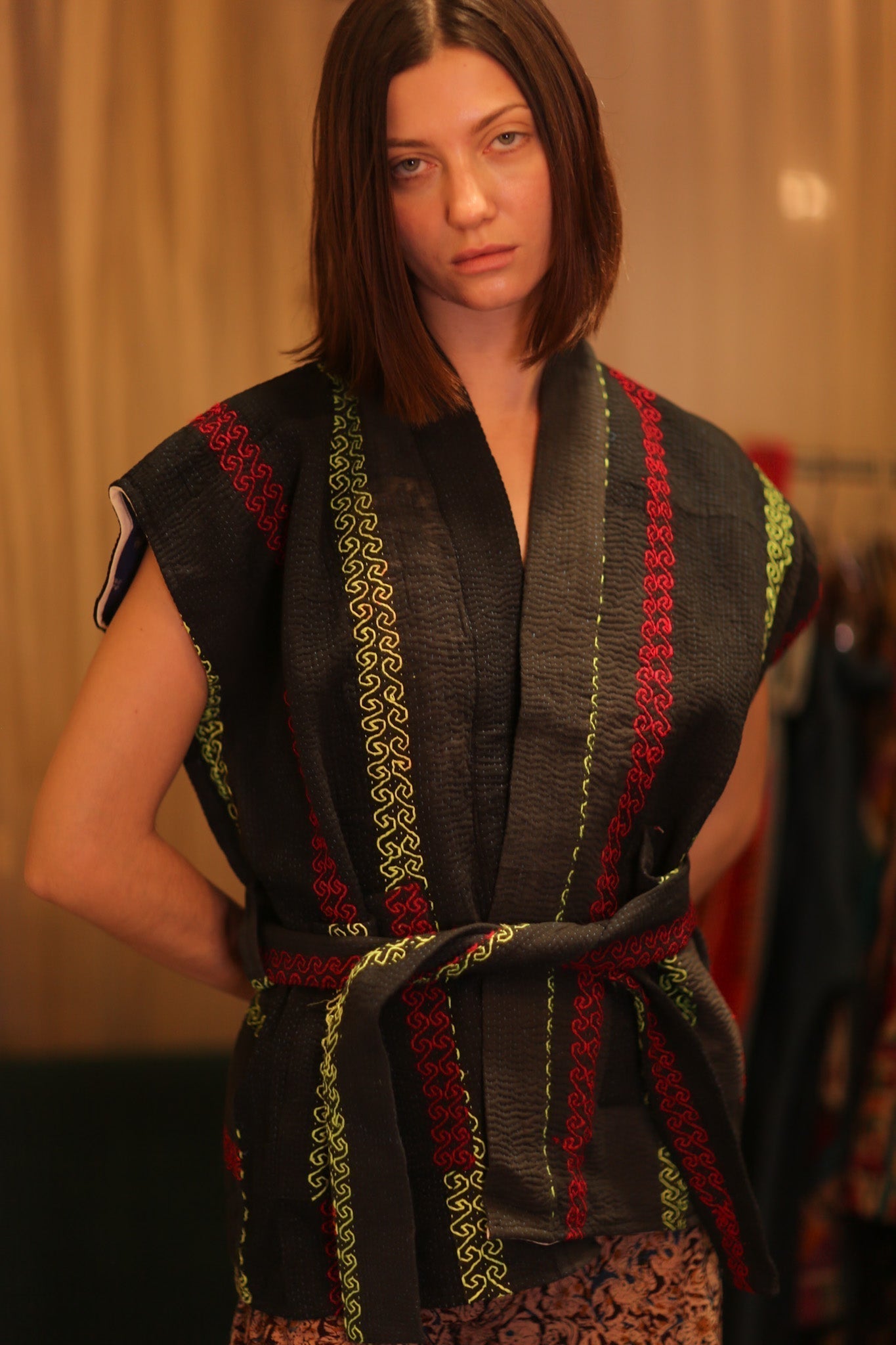KANTHA VEST WITH BELT MALA - MOMO STUDIO BERLIN - Berlin Concept Store - sustainable & ethical fashion