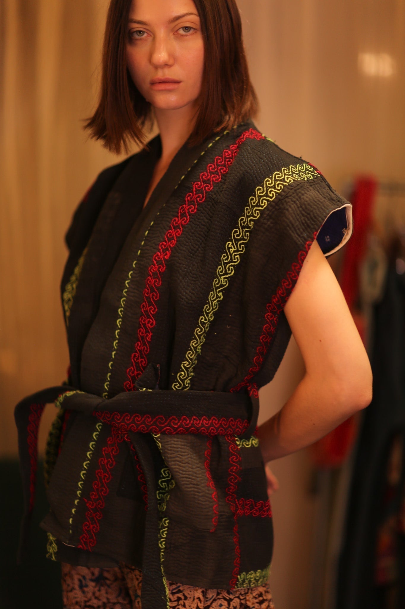 KANTHA VEST WITH BELT MALA - MOMO STUDIO BERLIN - Berlin Concept Store - sustainable & ethical fashion
