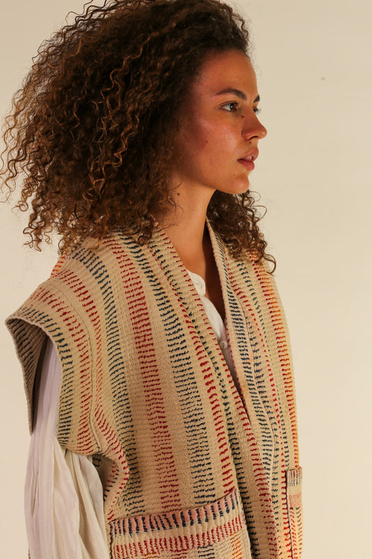 KANTHA VINTAGE QUILT VEST ROMY - MOMO STUDIO BERLIN - Berlin Concept Store - sustainable & ethical fashion