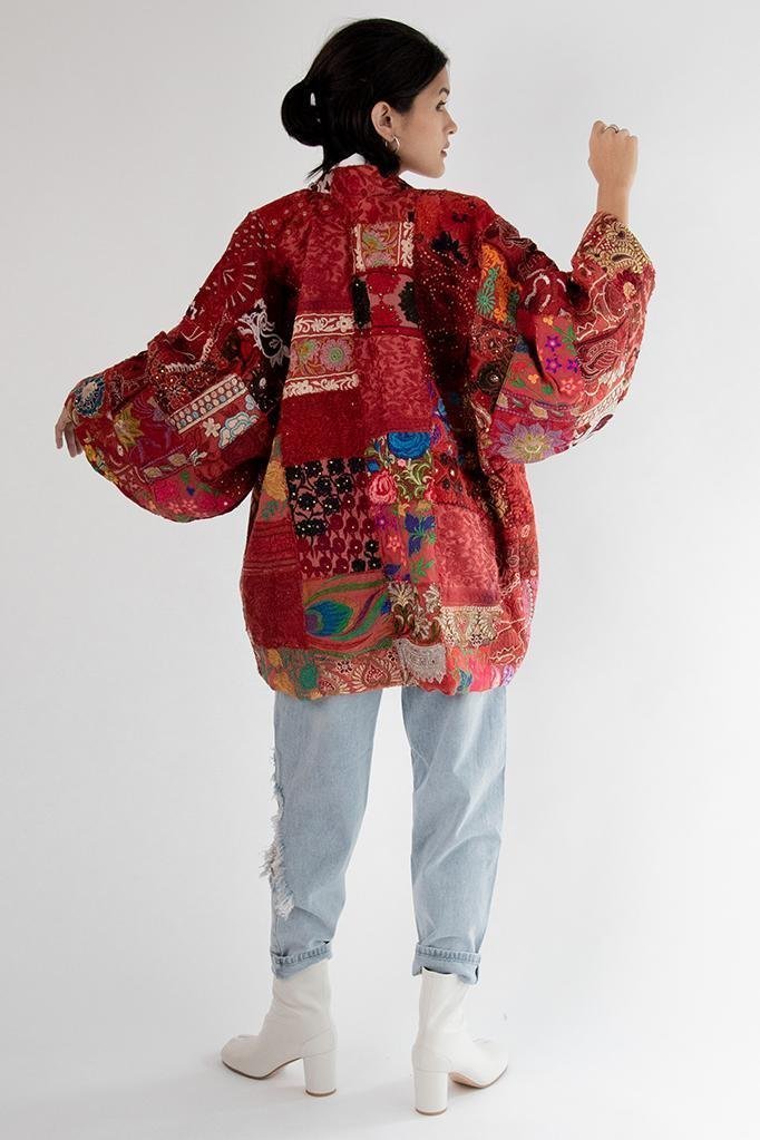 Kimono Embroidered Patchwork Yayoi - MOMO STUDIO BERLIN - Berlin Concept Store - sustainable & ethical fashion