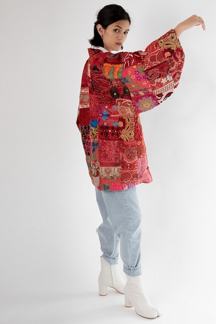 Kimono Embroidered Patchwork Yayoi - MOMO STUDIO BERLIN - Berlin Concept Store - sustainable & ethical fashion