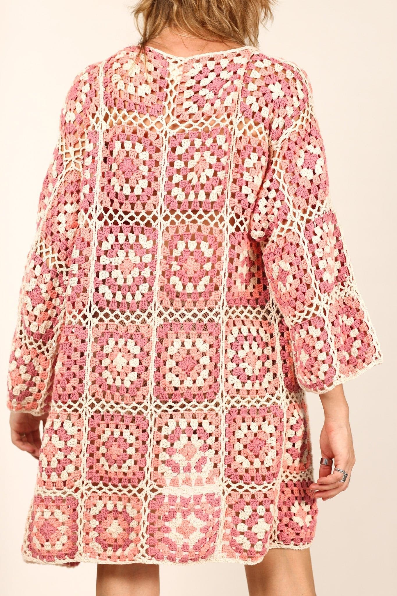 KOUMALY CROCHET KIMONO PINK MULTI - MOMO STUDIO BERLIN - Berlin Concept Store - sustainable & ethical fashion