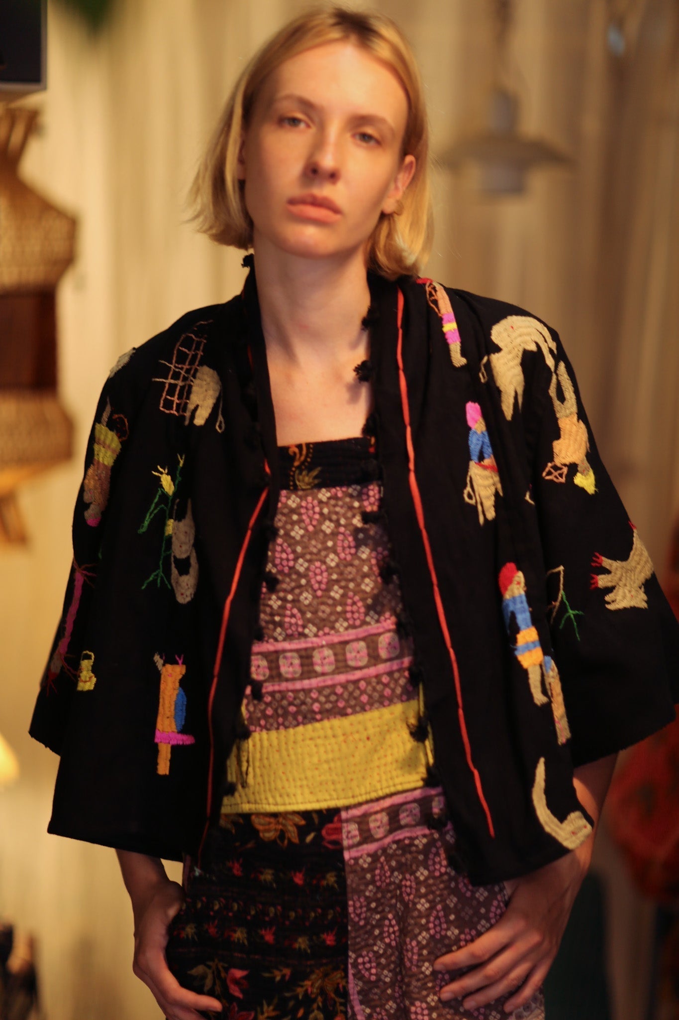 LAOS EMBROIDERED TRIBAL SHORT JACKET - MOMO STUDIO BERLIN - Berlin Concept Store - sustainable & ethical fashion