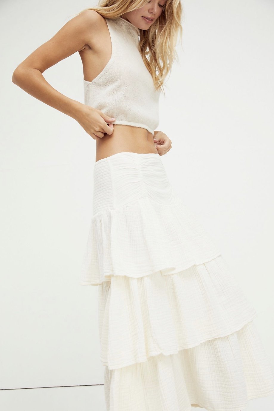 LAYERED COTTON SPRING SKIRT AMALISA - MOMO STUDIO BERLIN - Berlin Concept Store - sustainable & ethical fashion