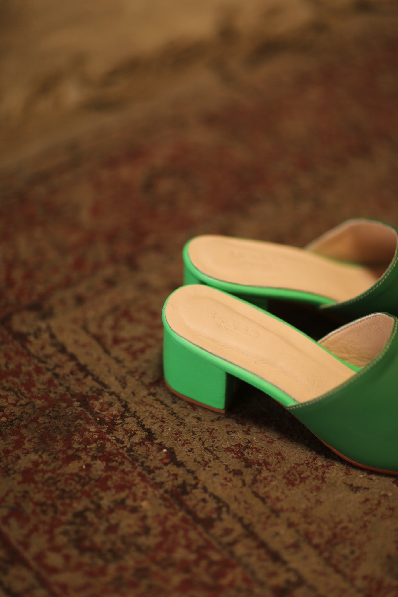 LEATHER MULES LORIN GREEN - MOMO STUDIO BERLIN - Berlin Concept Store - sustainable & ethical fashion