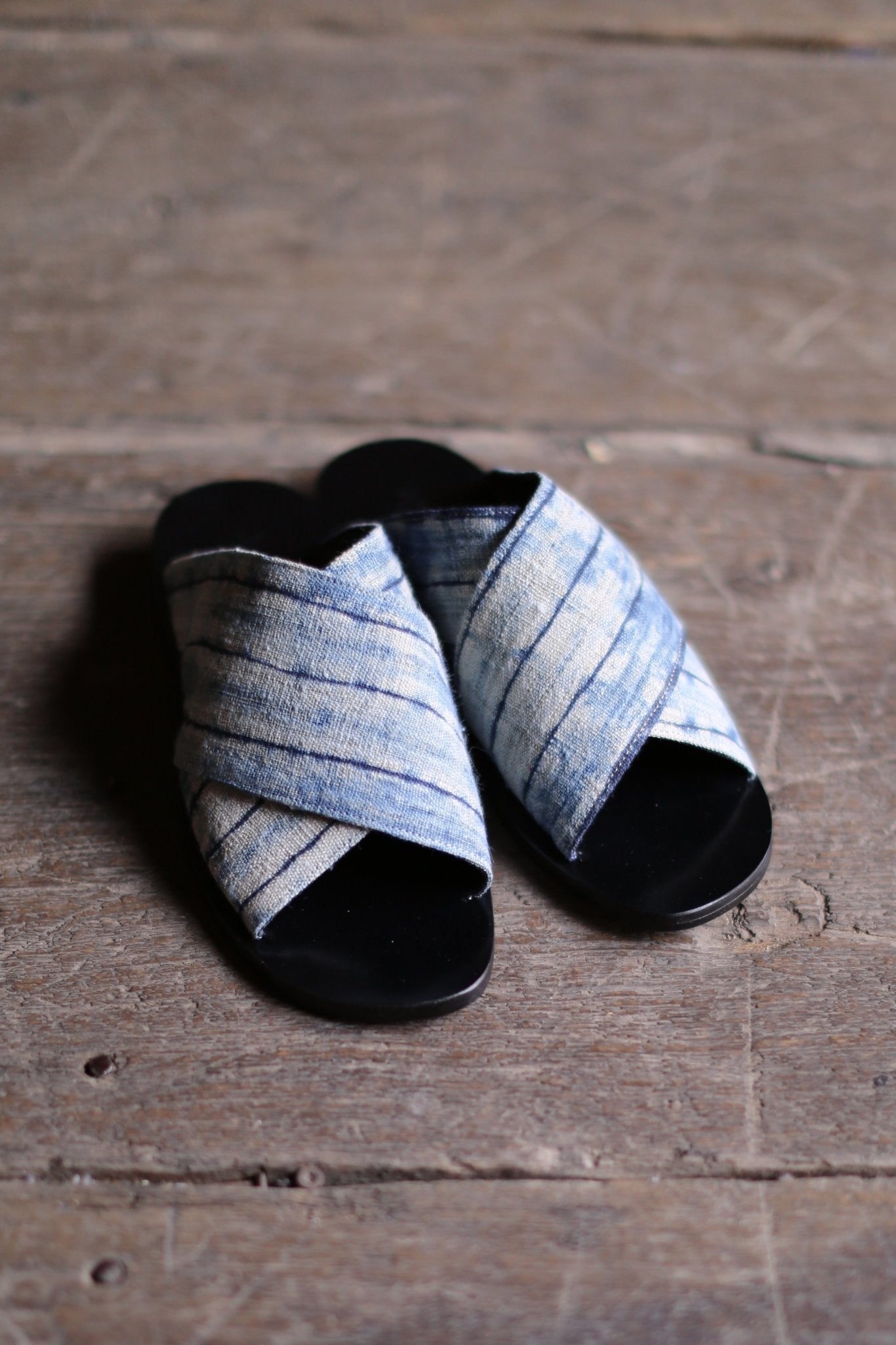 LEATHER SLIPPER SANDALS DOAN (INDIGO) - MOMO STUDIO BERLIN - Berlin Concept Store - sustainable & ethical fashion