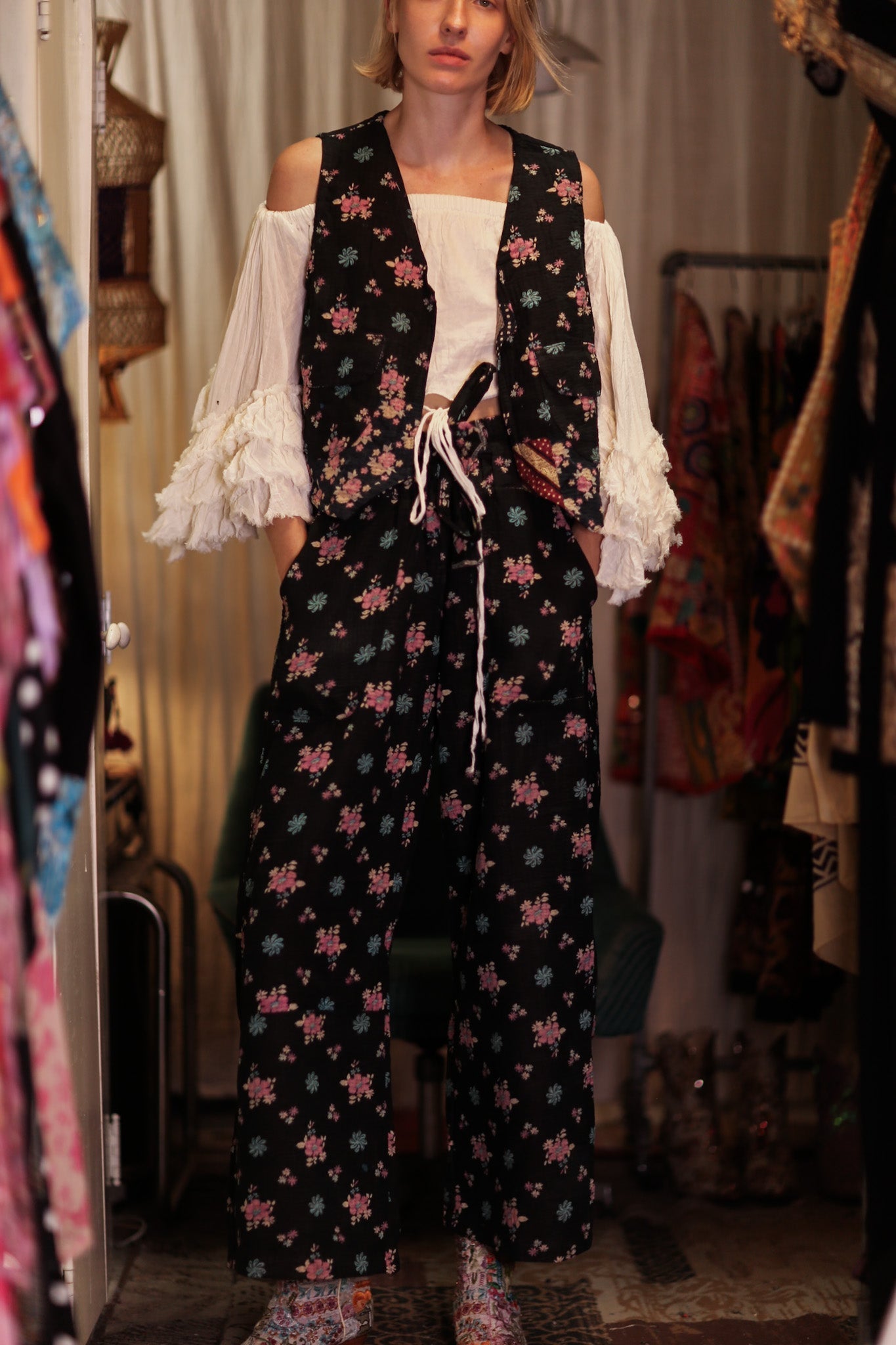 LENA KANTHA TROUSERS MINI BOUQUET - MOMO STUDIO BERLIN - Berlin Concept Store - sustainable & ethical fashion