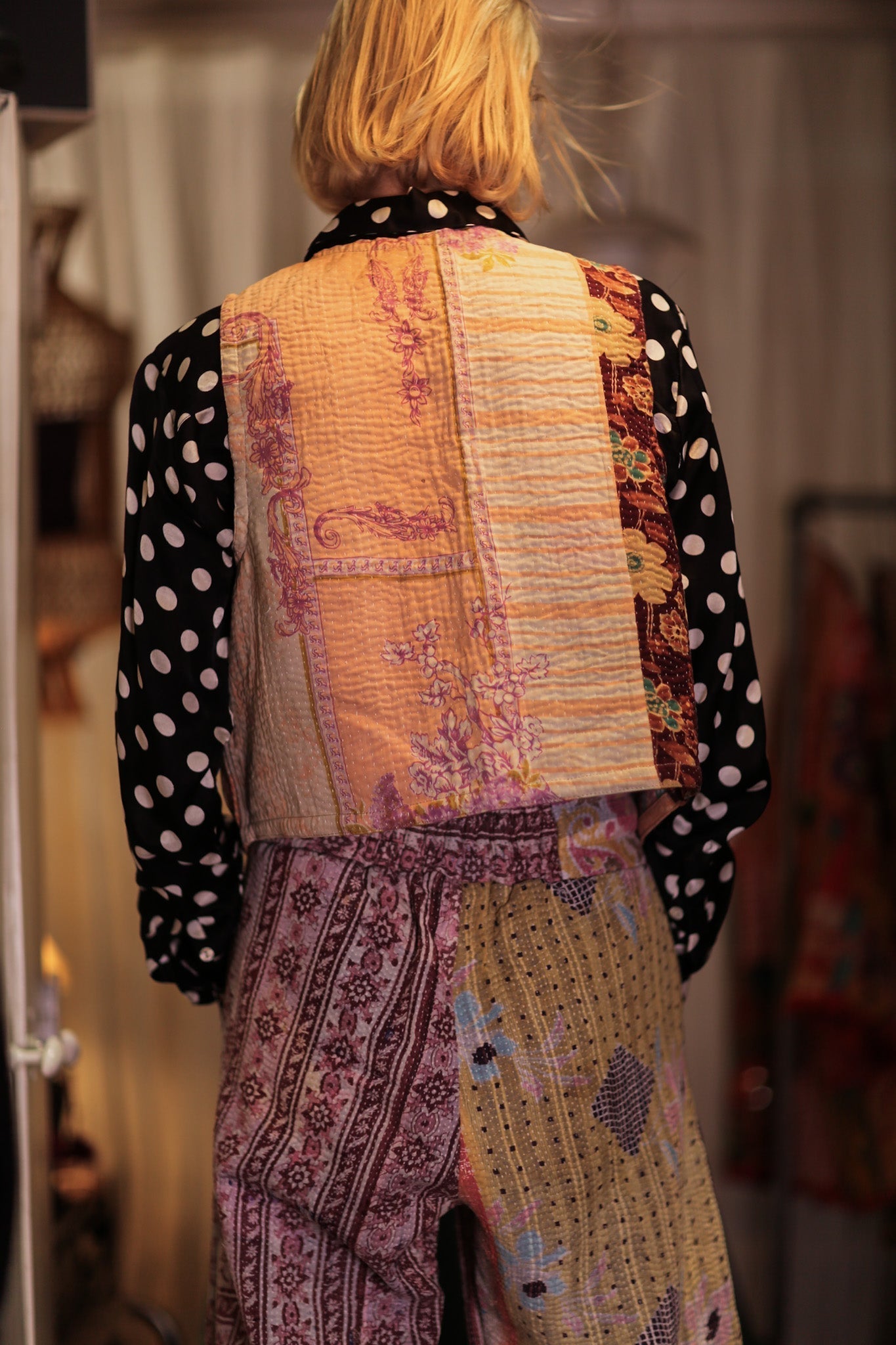 LENA KANTHA TROUSERS PURPLE PATTERN - MOMO STUDIO BERLIN - Berlin Concept Store - sustainable & ethical fashion
