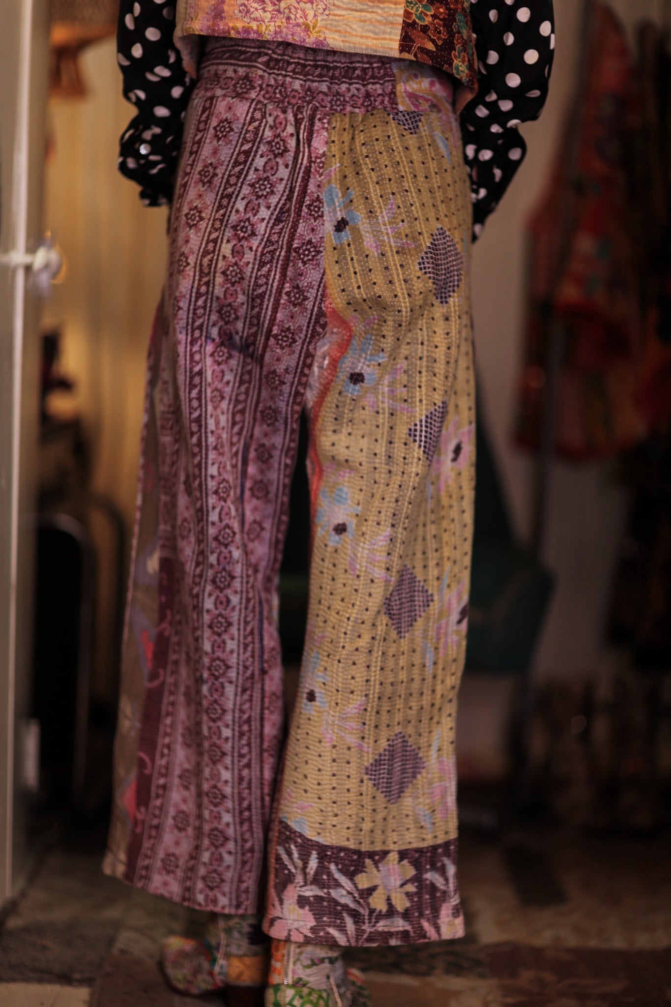 LENA KANTHA TROUSERS PURPLE PATTERN - MOMO STUDIO BERLIN - Berlin Concept Store - sustainable & ethical fashion